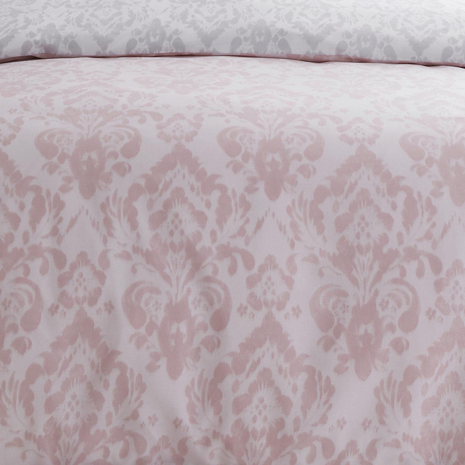 Catherine Lansfield Damask Blush Duvet Covers Pink Grey Quilt Cover