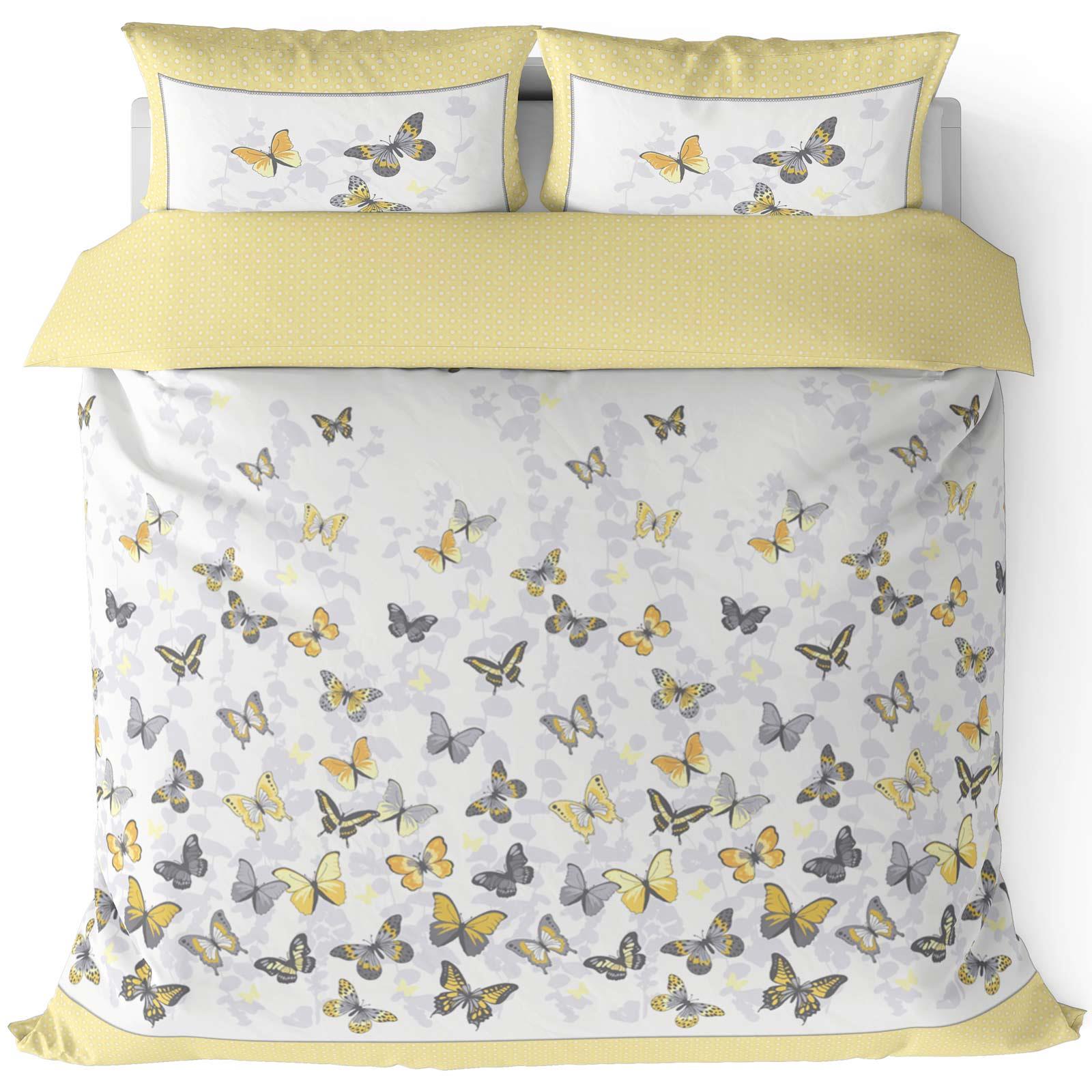 Butterflies Duvet Covers Flutter Floral Butterfly Reversible Bedding