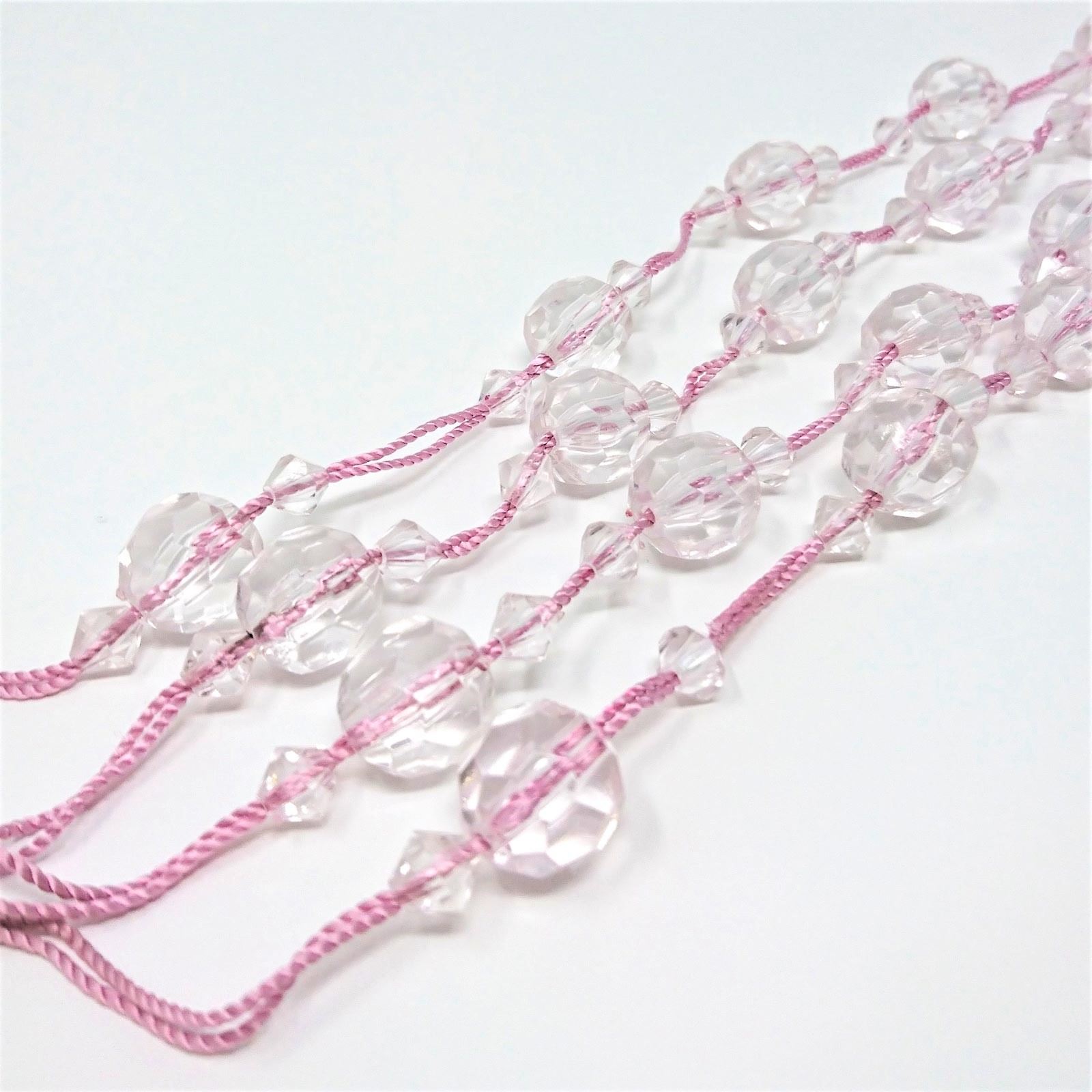 Beaded Crystal Tie Backs Pair Sparkle Gem Tiebacks Set of 2 Voile Hold