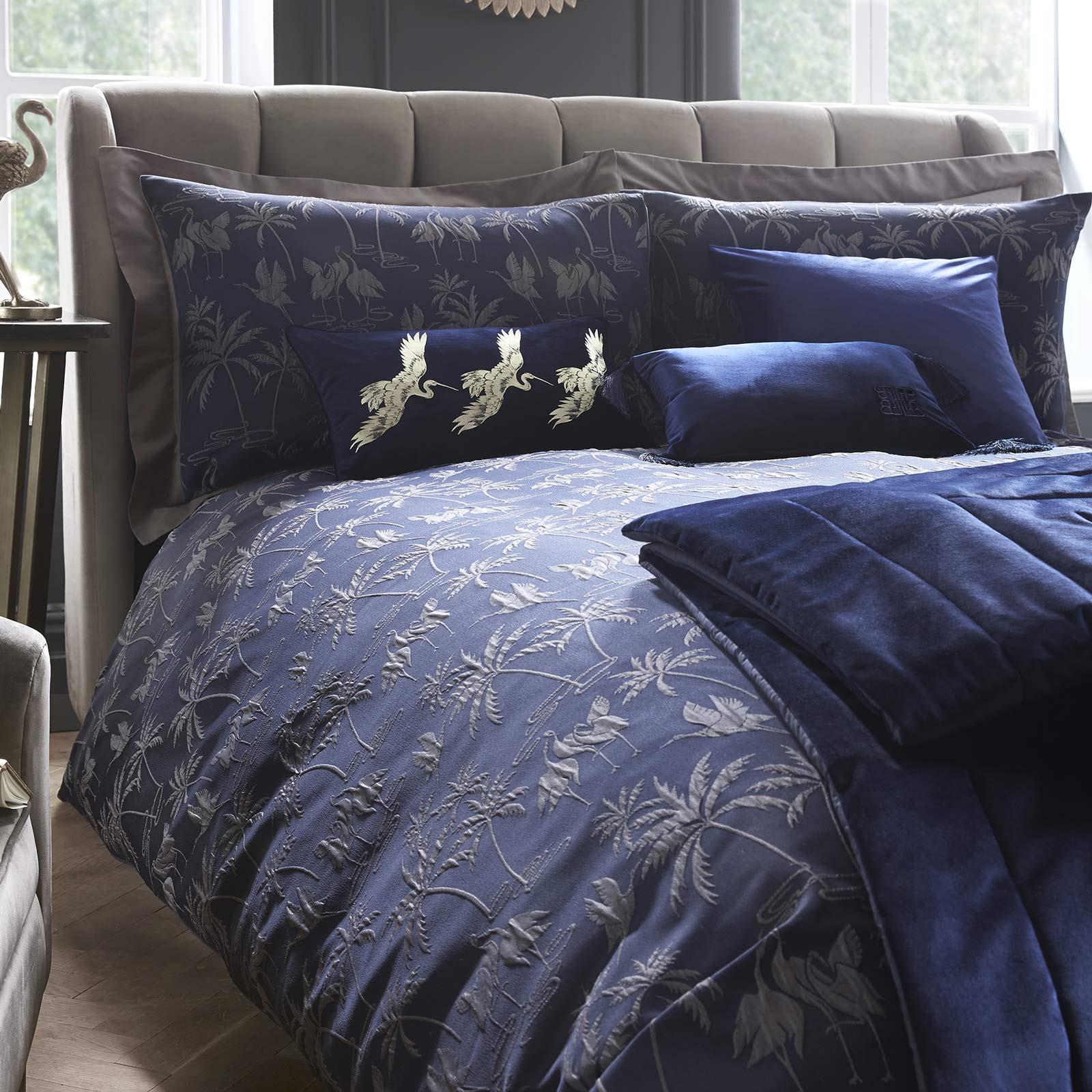 pink and navy duvet cover