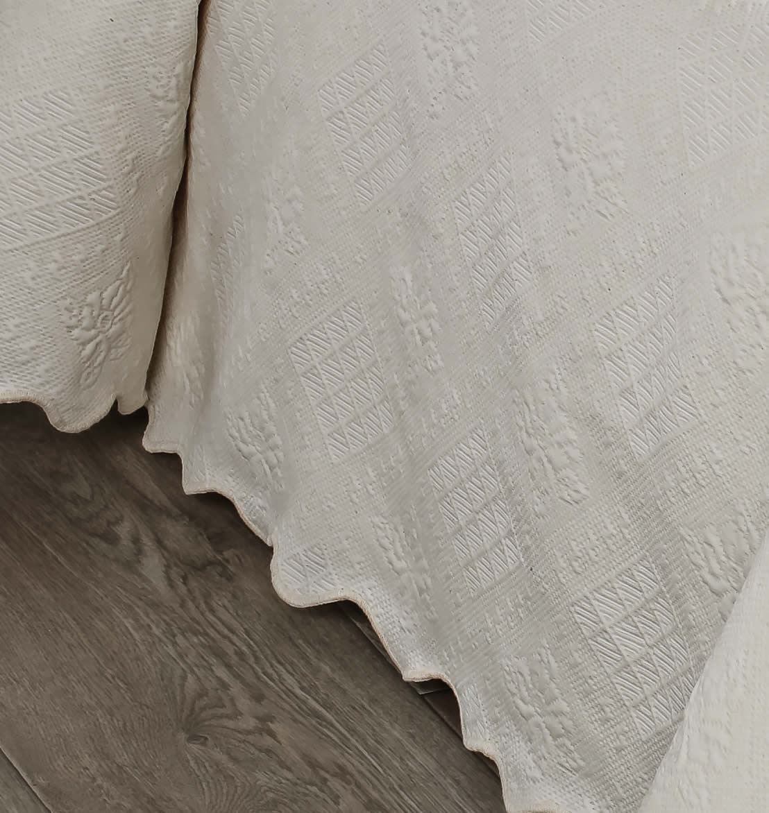 Anne Marie Luxury Bedspread Embroidered Floral Design Cotton Mix Bed