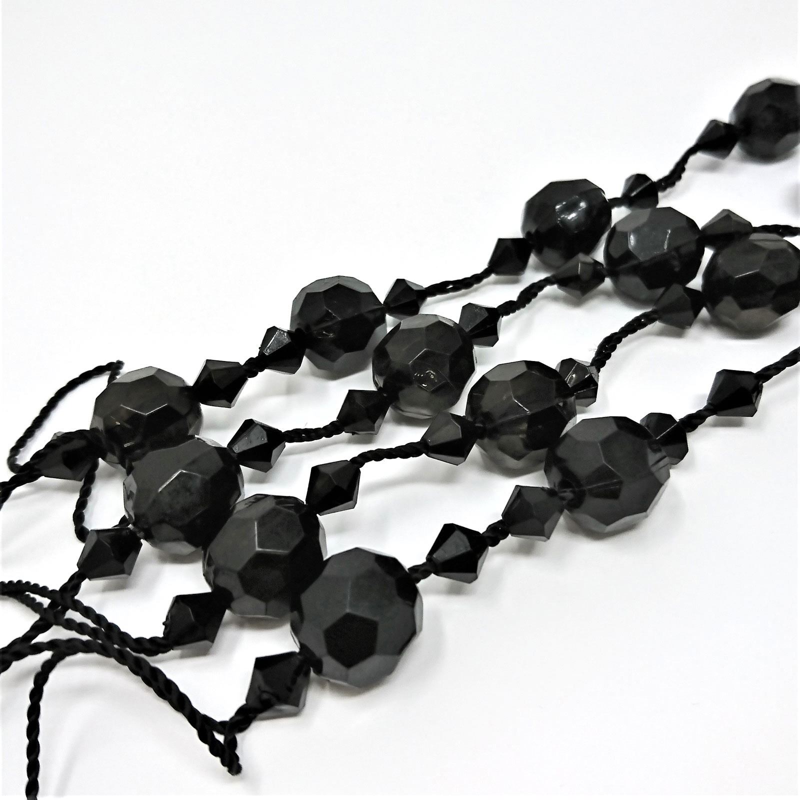 Beaded Crystal Tie Backs Pair Sparkle Gem Tiebacks Set of 2 Voile Hold