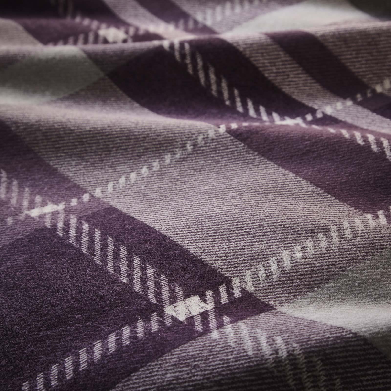 Violet Housses De Couette Tartan Flanelle Coton Brossé Avec Housse de couette Ensembles De Literie