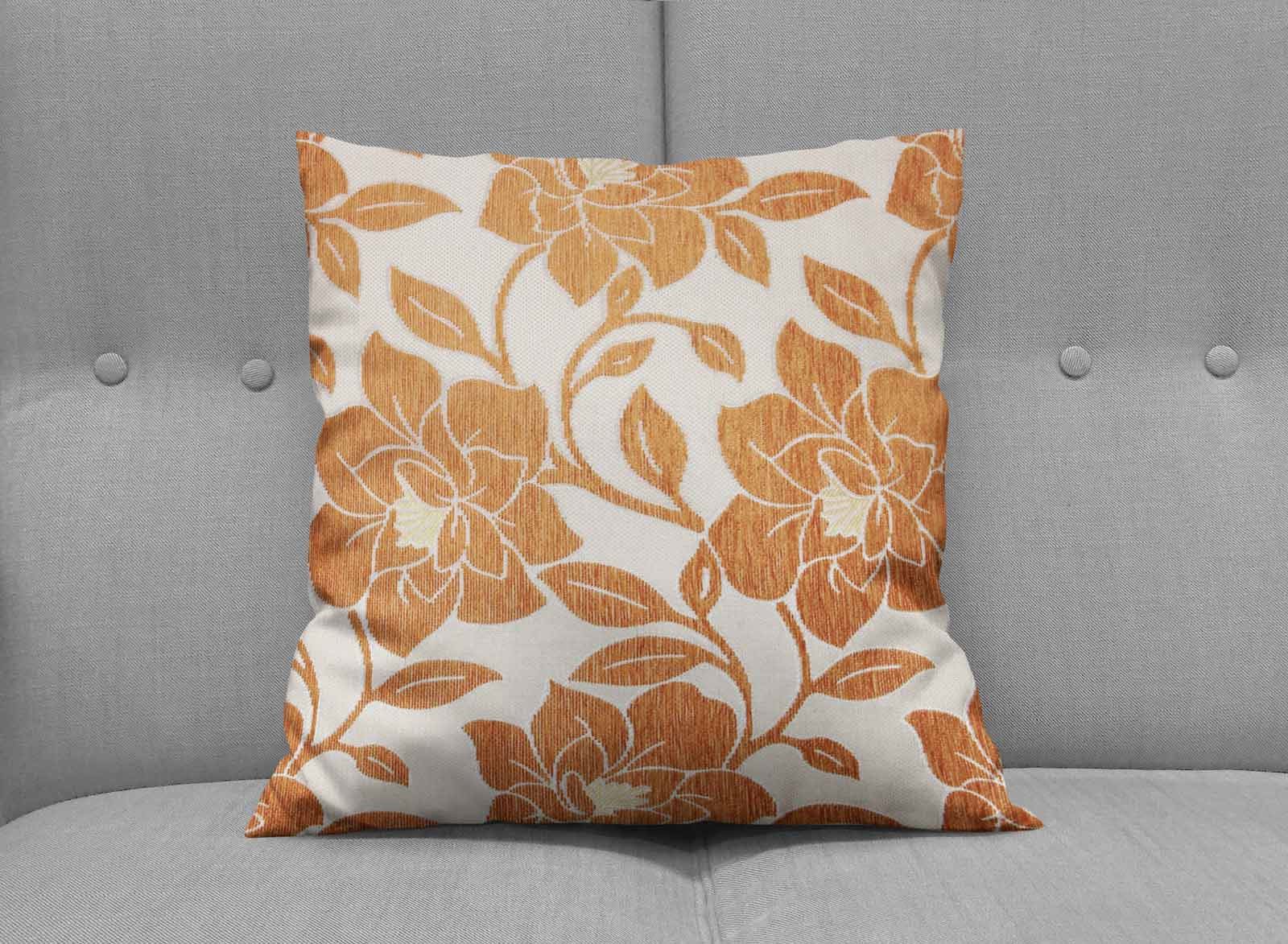 Orange Terracotta Natural Cream Cushion Covers 18"x18"(45cmx45cm) Cover