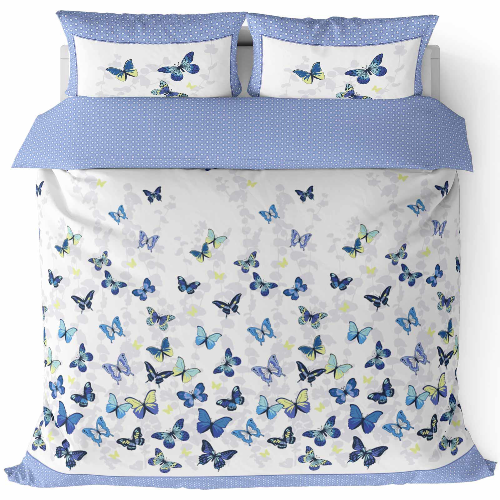 Butterflies Duvet Covers Flutter Floral Butterfly Reversible Bedding