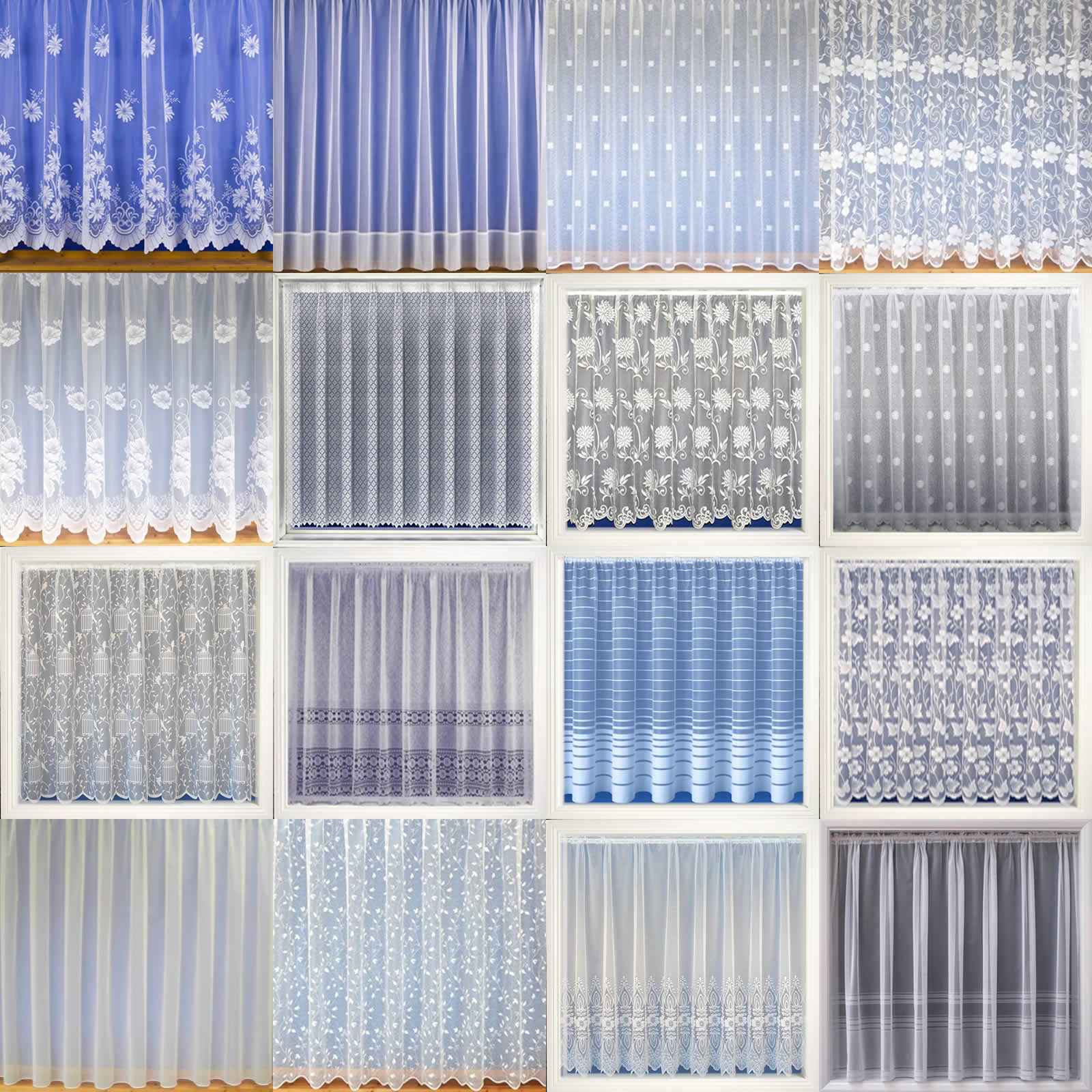 48 Drop Pre Cut Nets Traditional Floral Design Sheer Panels Slot