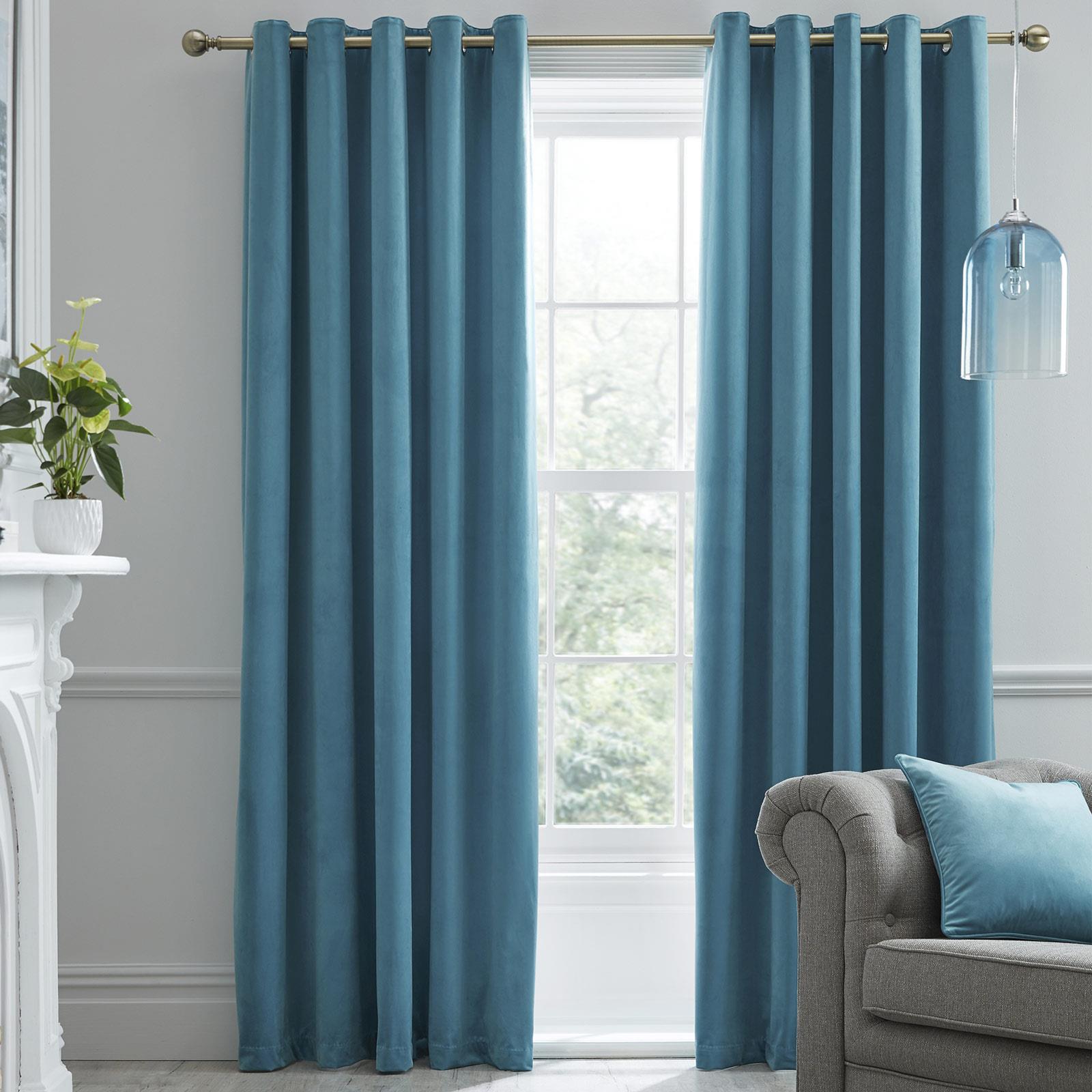 Blackout Eyelet Curtains Montrose Velvet Curtain Pairs Laurence Llewelyn-Bowen Świetna wartość, prawdziwa gwarancja