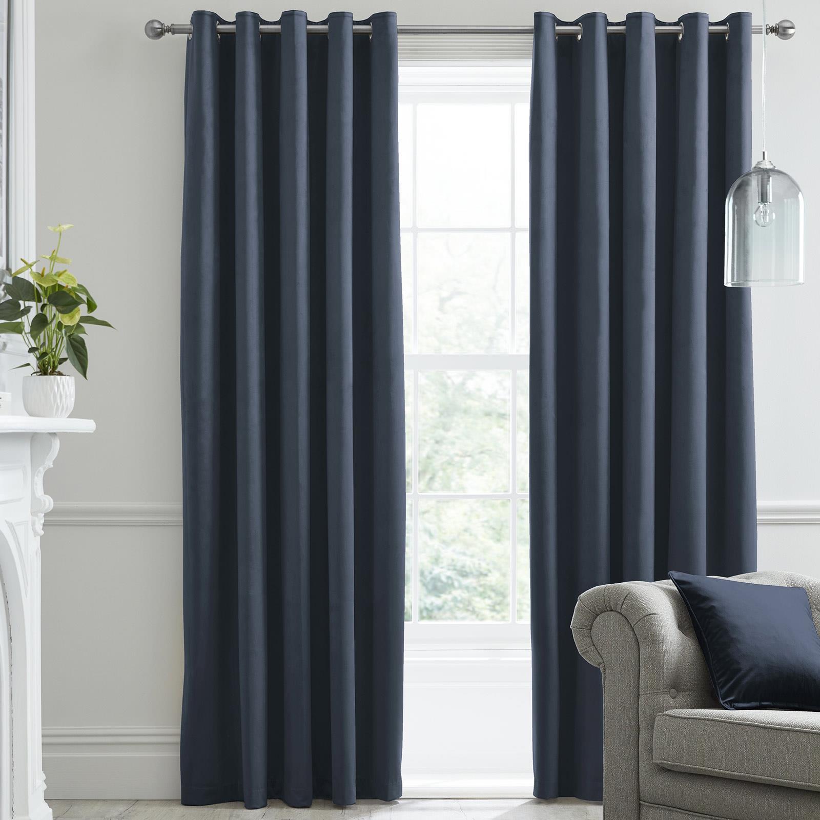 Blackout Eyelet Curtains Montrose Velvet Curtain Pairs Laurence Llewelyn-Bowen Świetna wartość, prawdziwa gwarancja