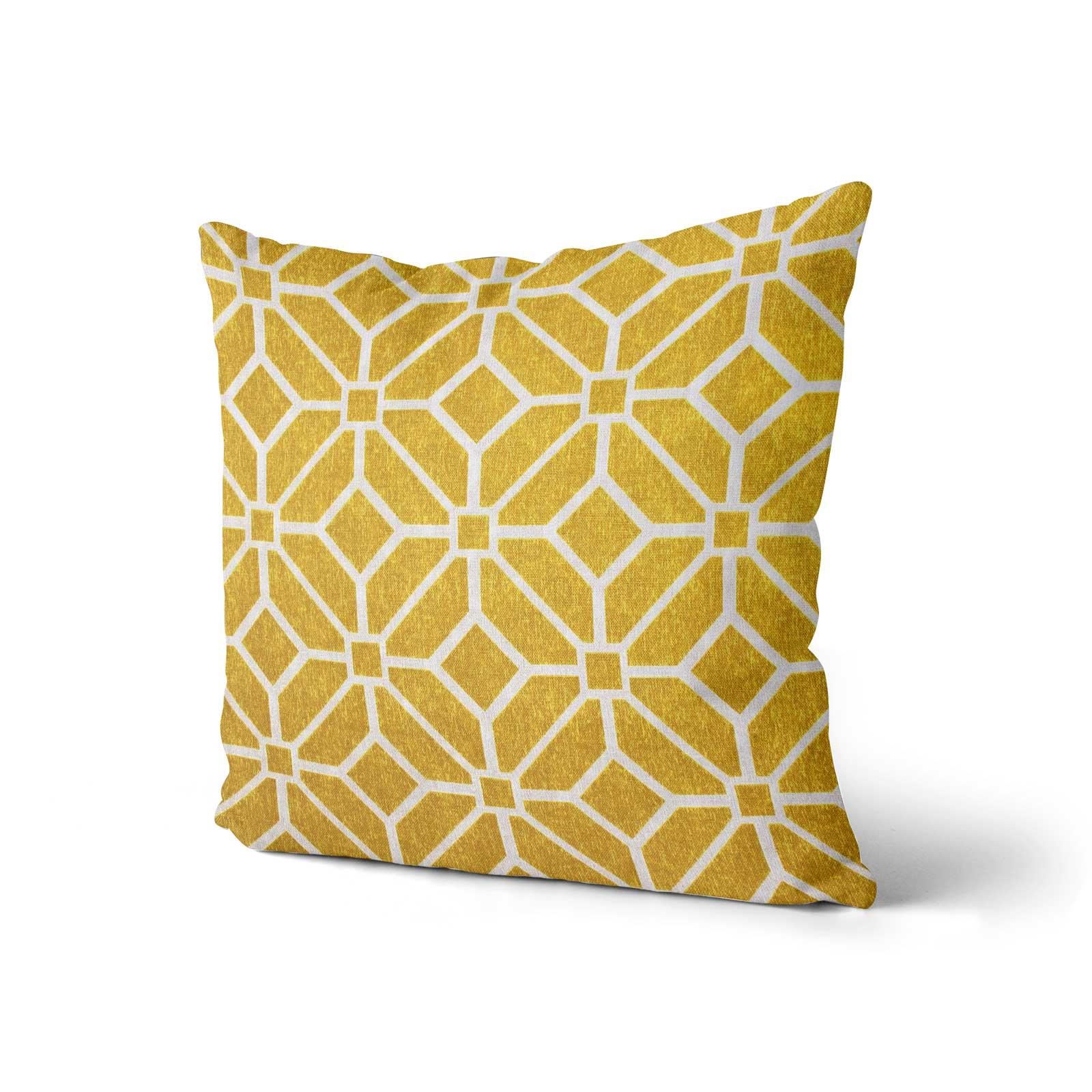 Grey Ochre Mustard Cushion Cover Collection 17"/18" Covers Filled