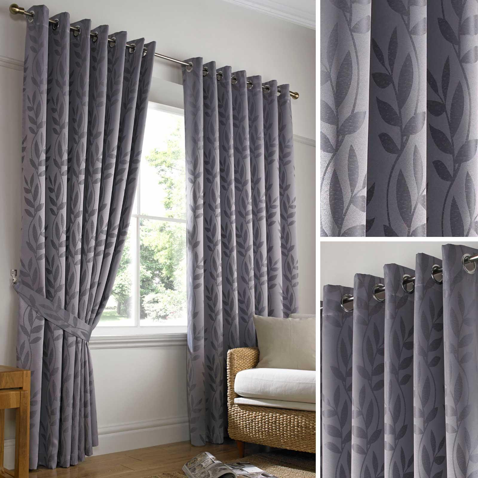 Gordijnen Gordijnkappen Floral Ring Top Curtain Ready Made Lined