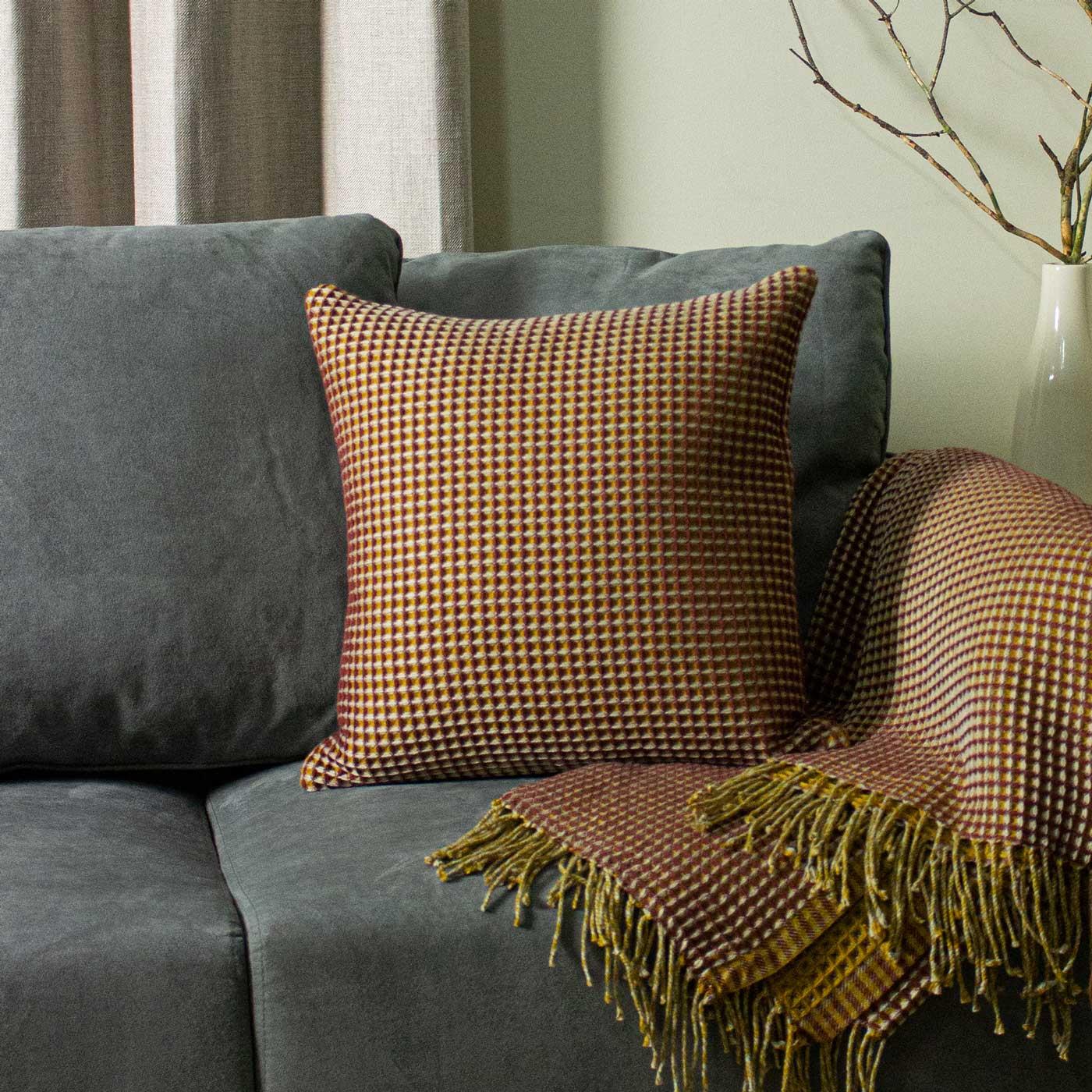 Waffle Cushion Covers Rowan Knitted Cosy Cushions Cover 18" x 18" by furn. Waffle Cushion Covers Rowan Knitted Cosy Cushions Cover 18" x 18" by furn.