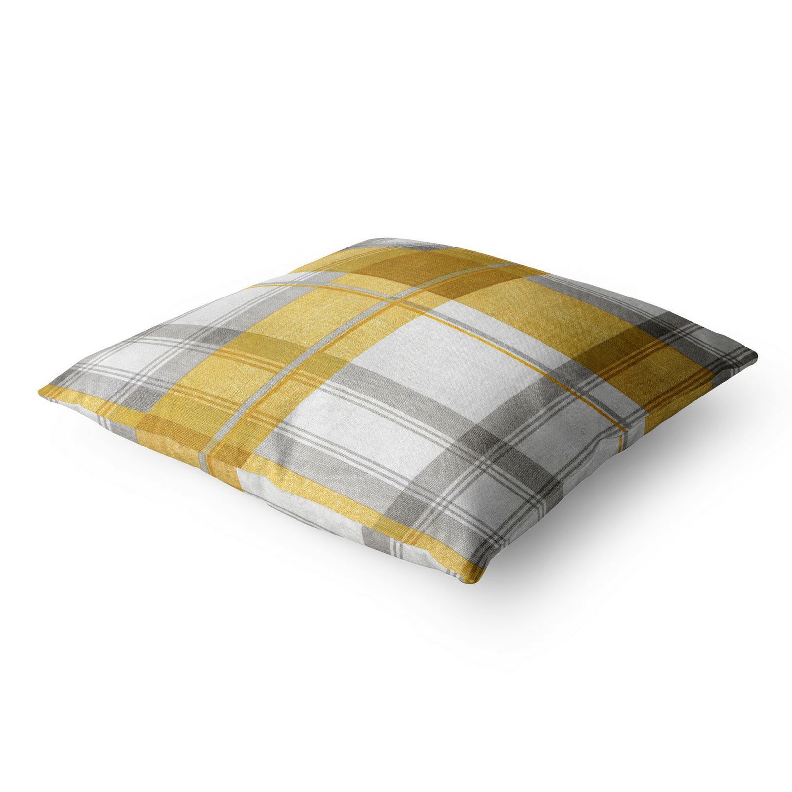 Grey Ochre Mustard Cushion Cover Collection 17"/18" Covers Filled