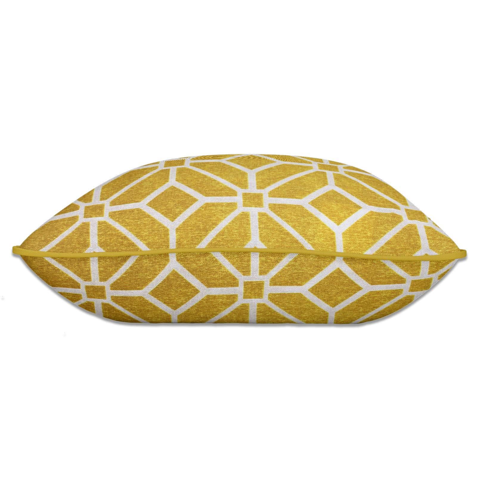 Grey Ochre Mustard Cushion Cover Collection 17"/18" Covers Filled