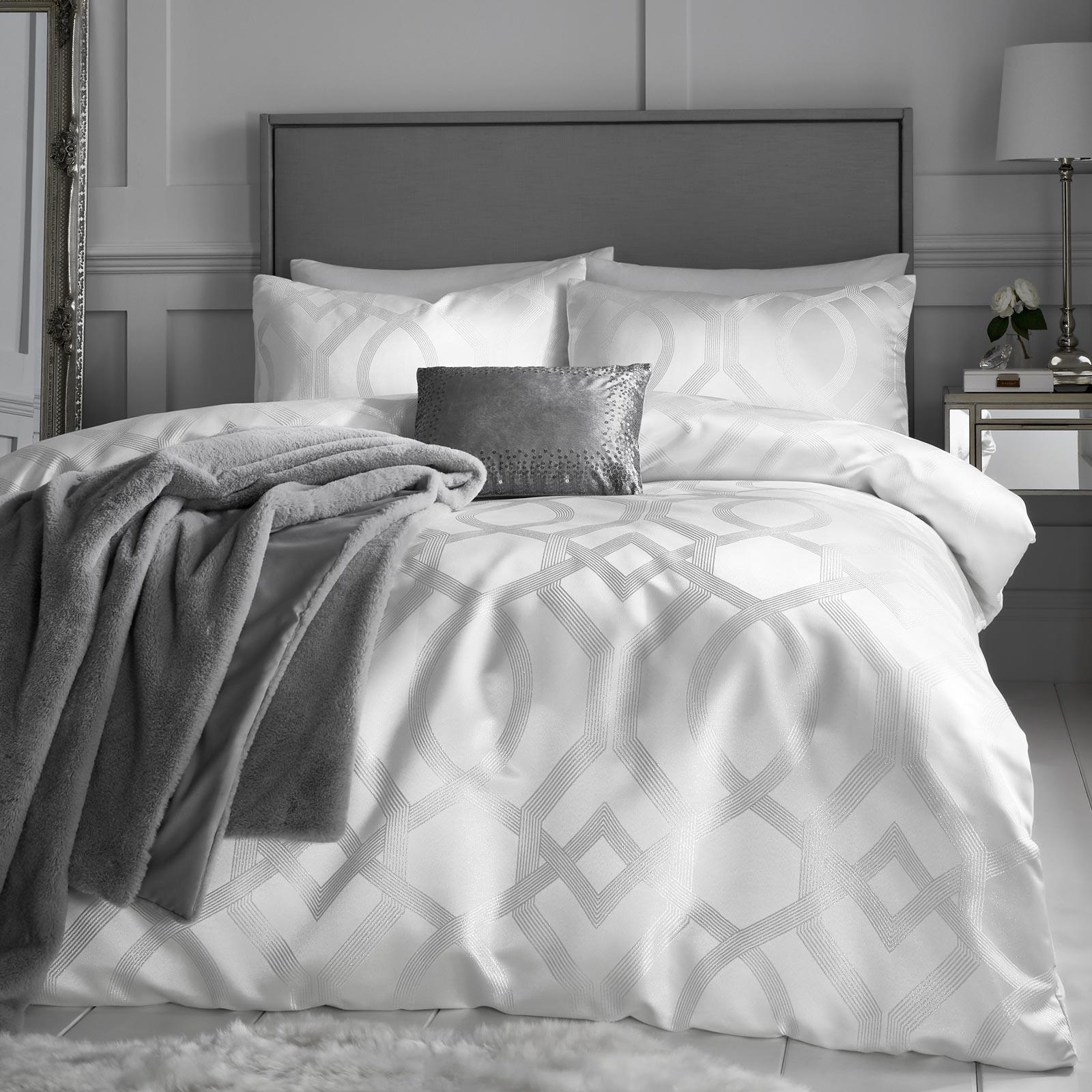 Metallic Duvet Covers Harlow Geometric 