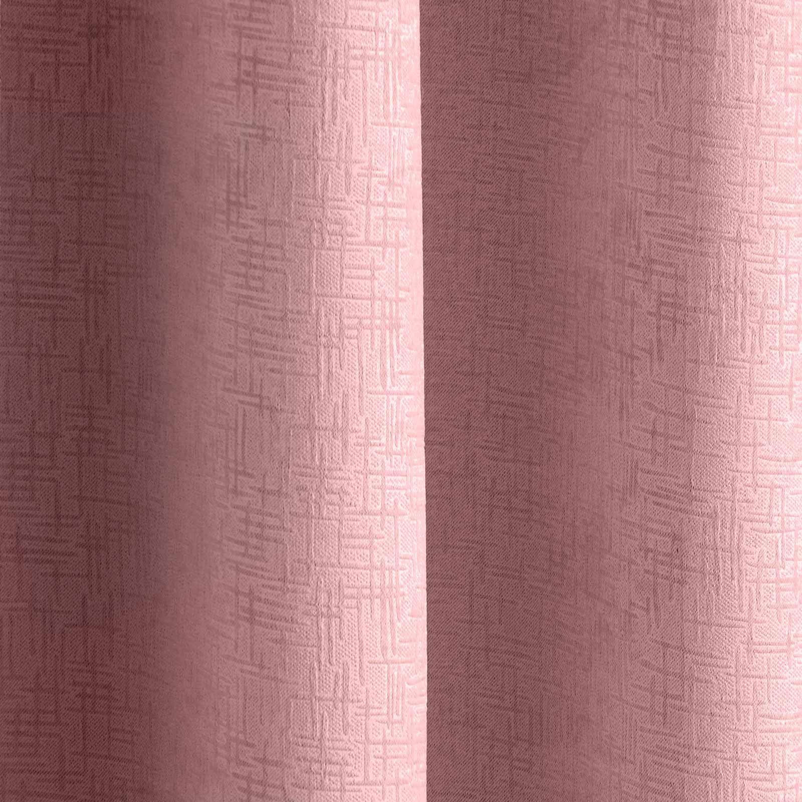 Blush Eyelet Curtains Pink Thermal BlockOut Ready Made Ring Top
