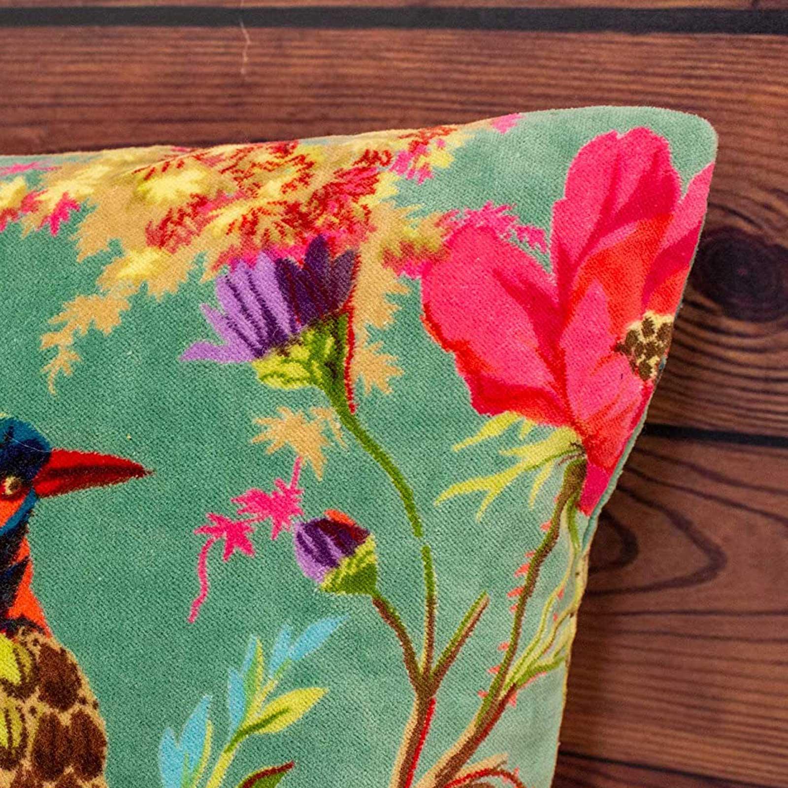 Tropical Cushion Covers Paradise Velvet Floral Cushions Cover 20" x 20