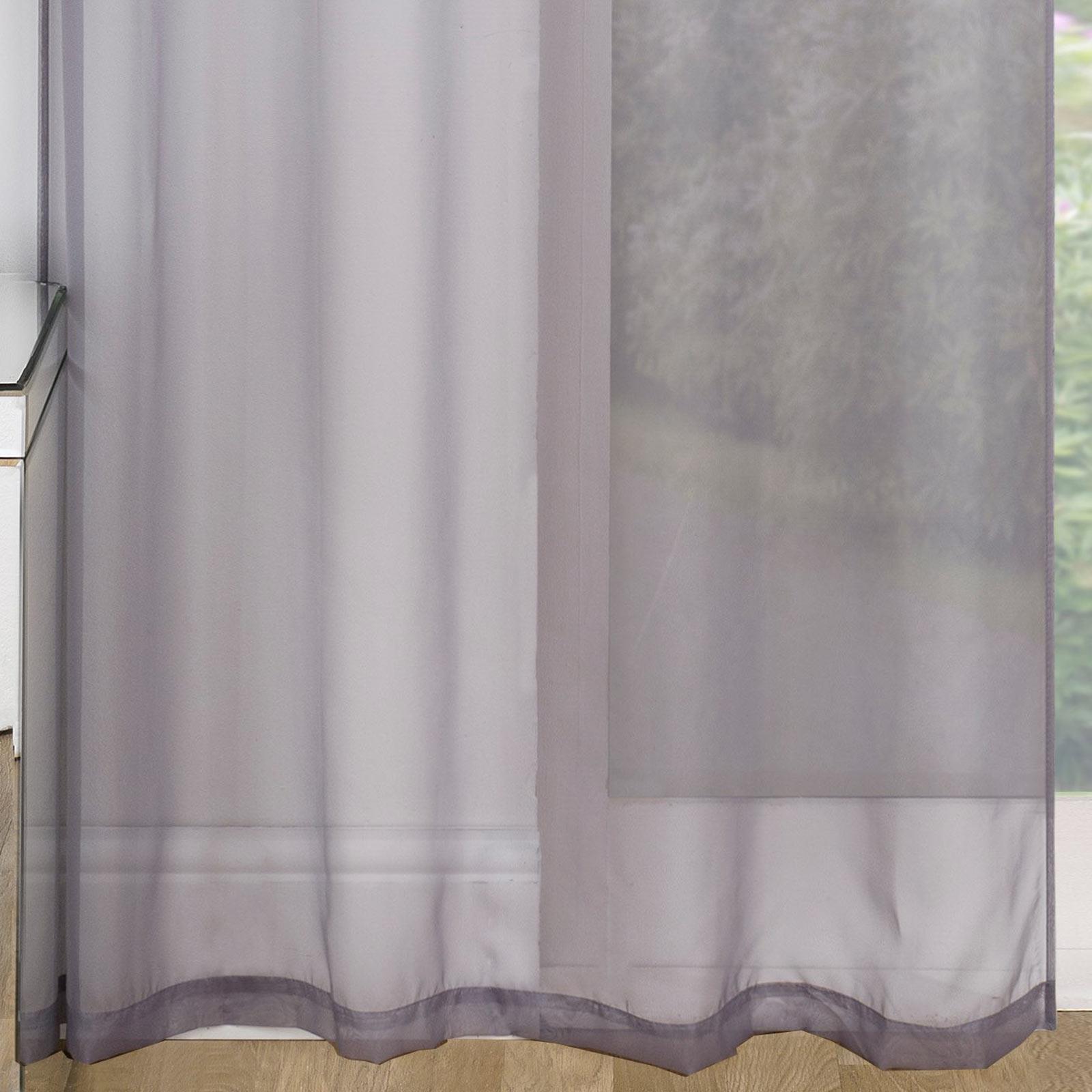 Grey Voile Panel Sequin Sparkle Bling Sheer Silver Eyelet Curtains