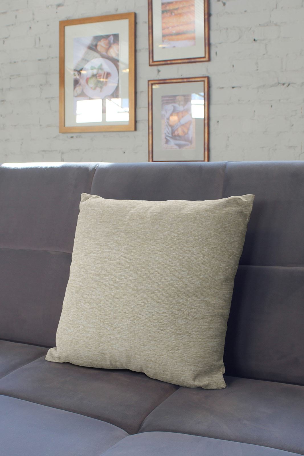 Heather Lilac Natural Cream Cushion Covers 18"x18" (45cm x 45cm) Cover