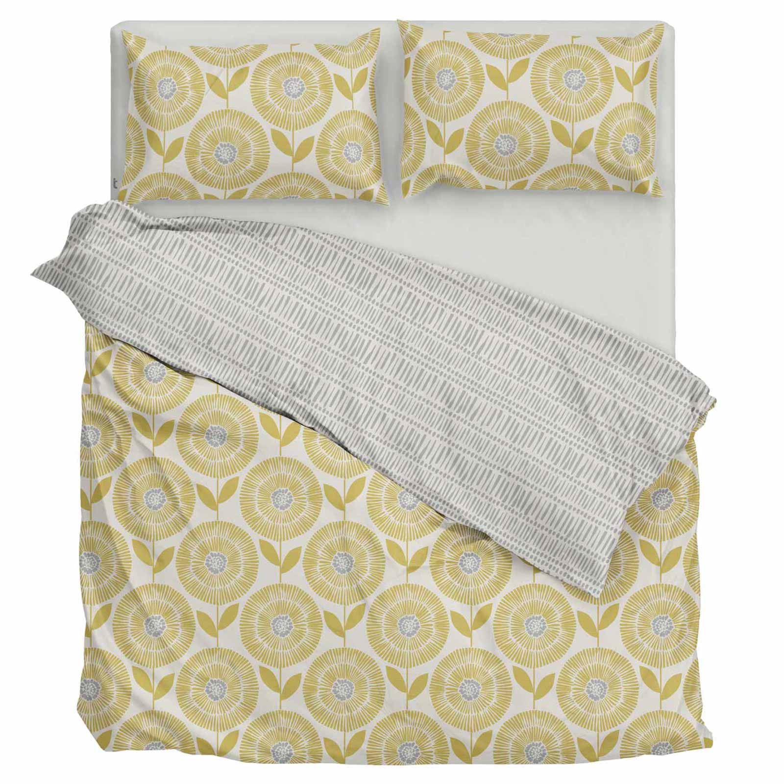 Yellow Ochre Mustard Duvet Cover Quilt Set Pillow Case Single Double