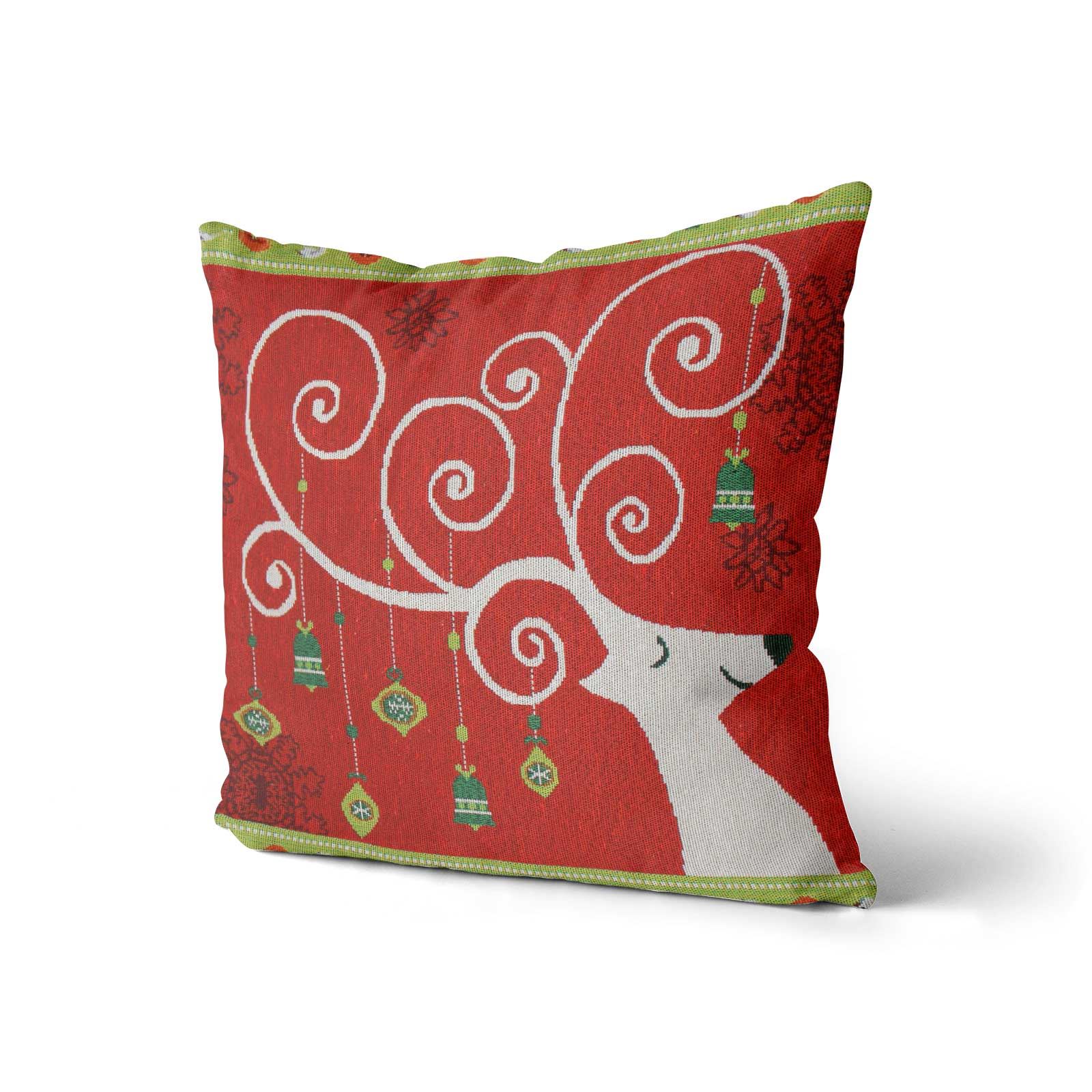 Christmas Cushion Cover Luxury Festive Xmas Chenille Tapestry Cushion Covers eBay