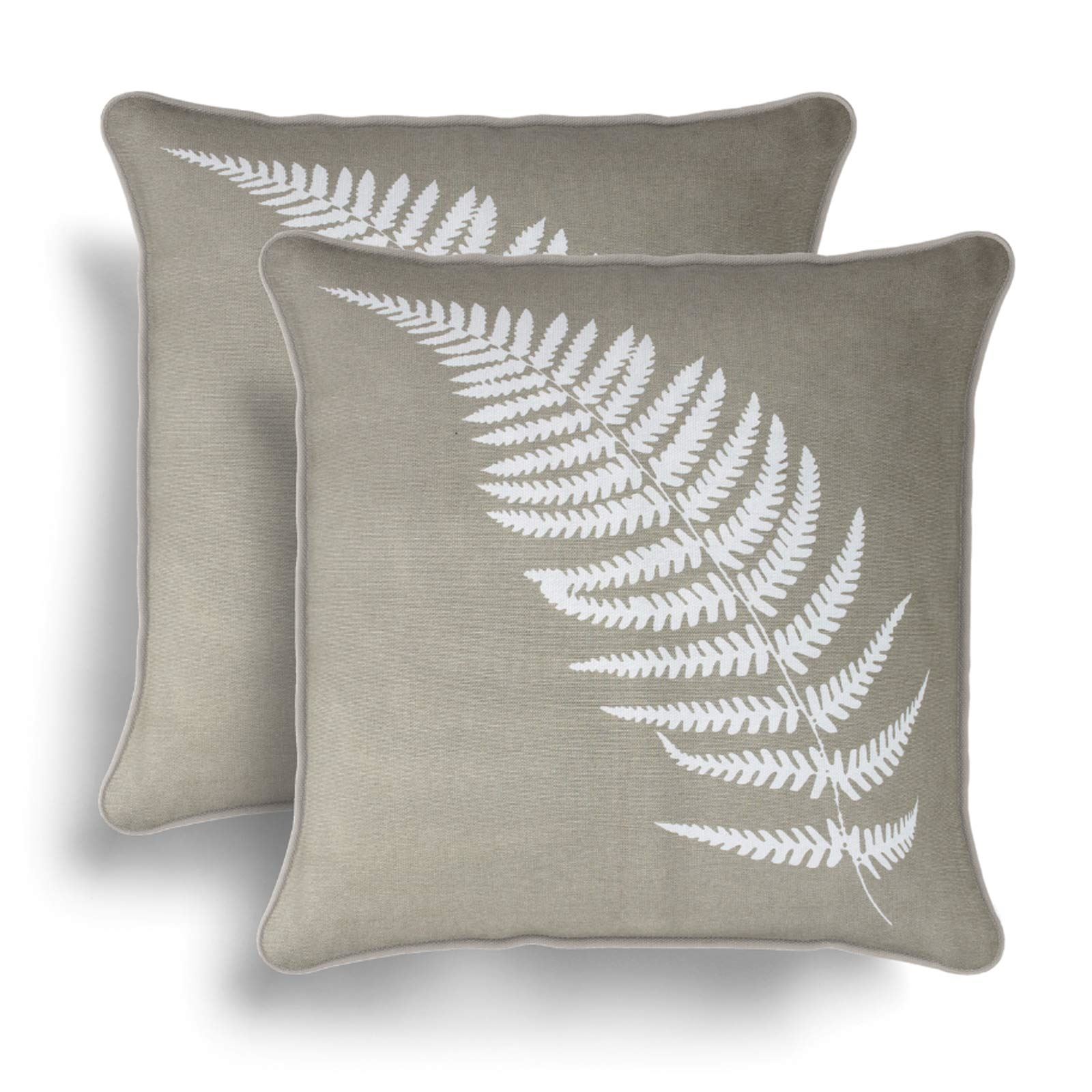Set of 2 Kincraig Fern Cushion Covers Modern Fern Leaf Cover Pairs 18