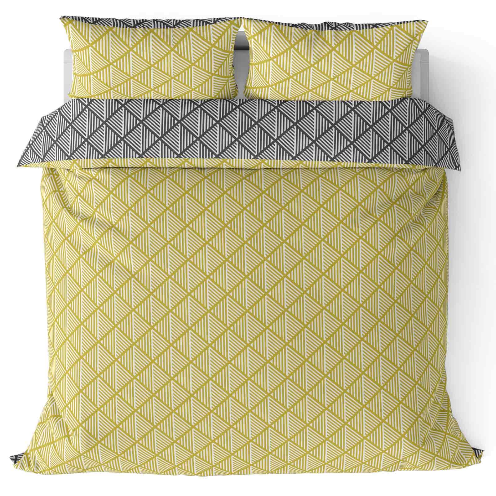 Ochre Duvet Cover Yellow Mustard Printed Quilt Set Bedding Covers Sets