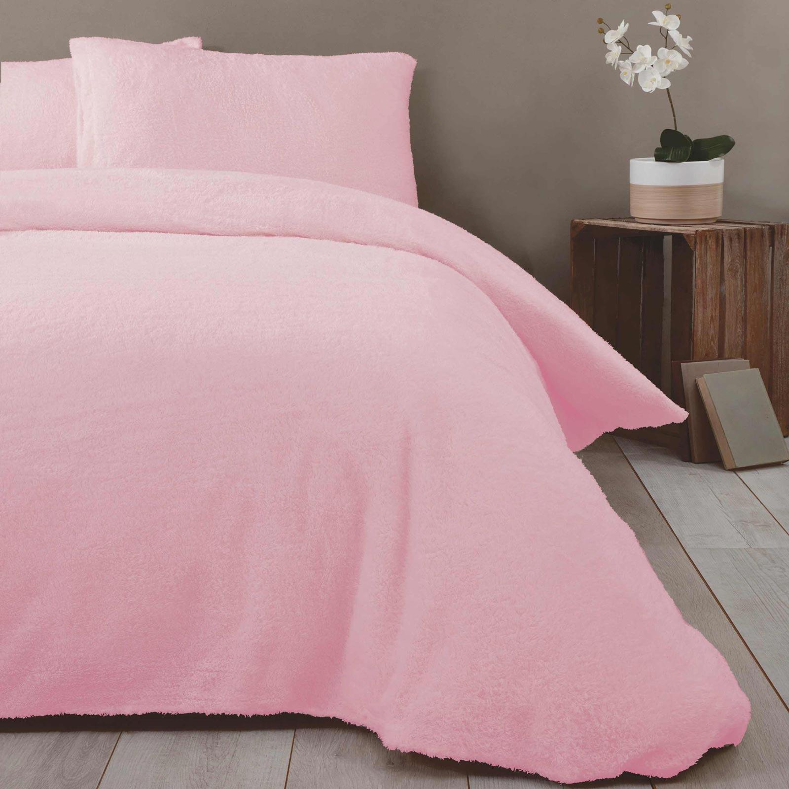 Teddy Bear Duvet Covers Fleece Fluffy Warm Cosy Quilt Cover Bedding