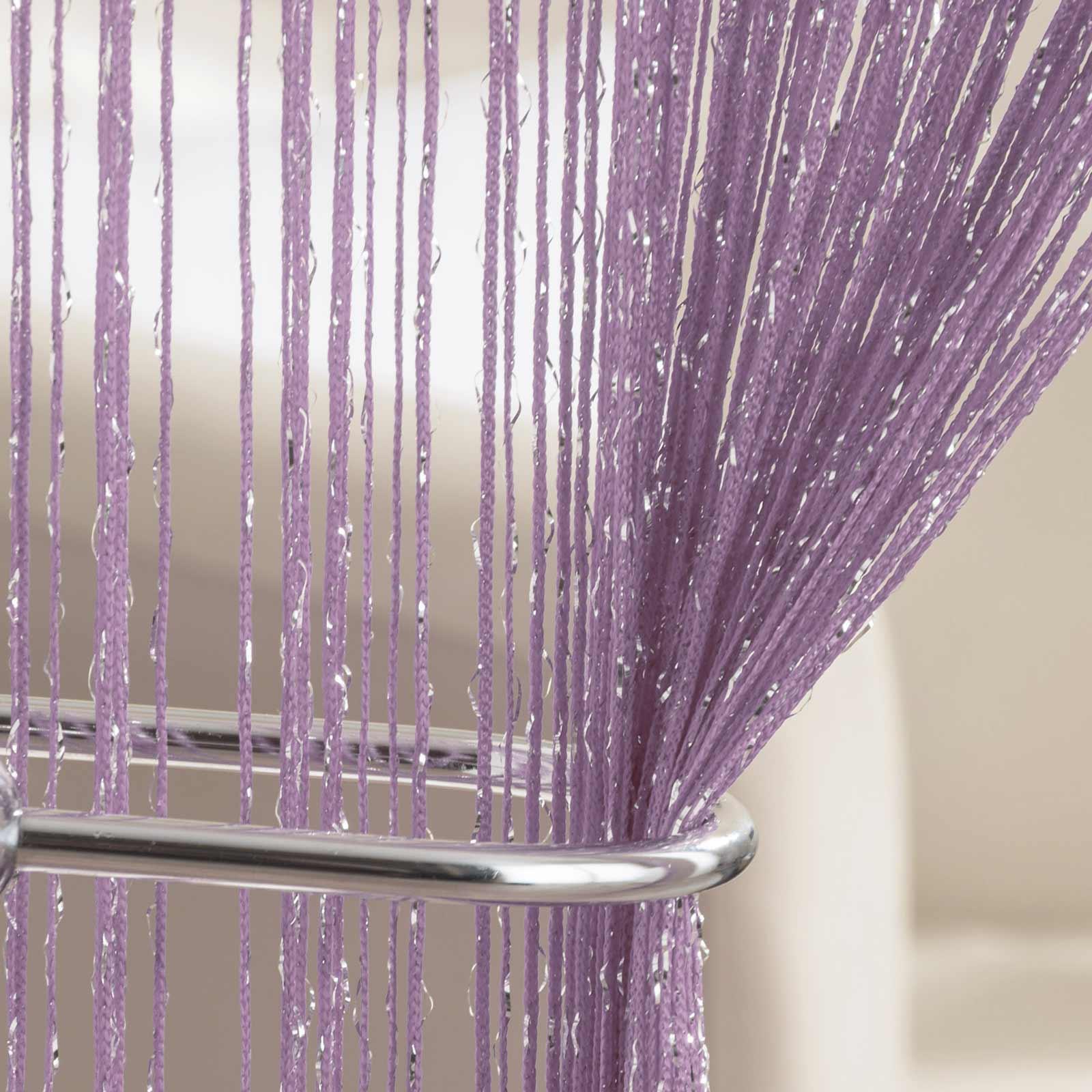 Glam String Door Curtain Panel Glitter Bling Voile Panel Cut to Size 35