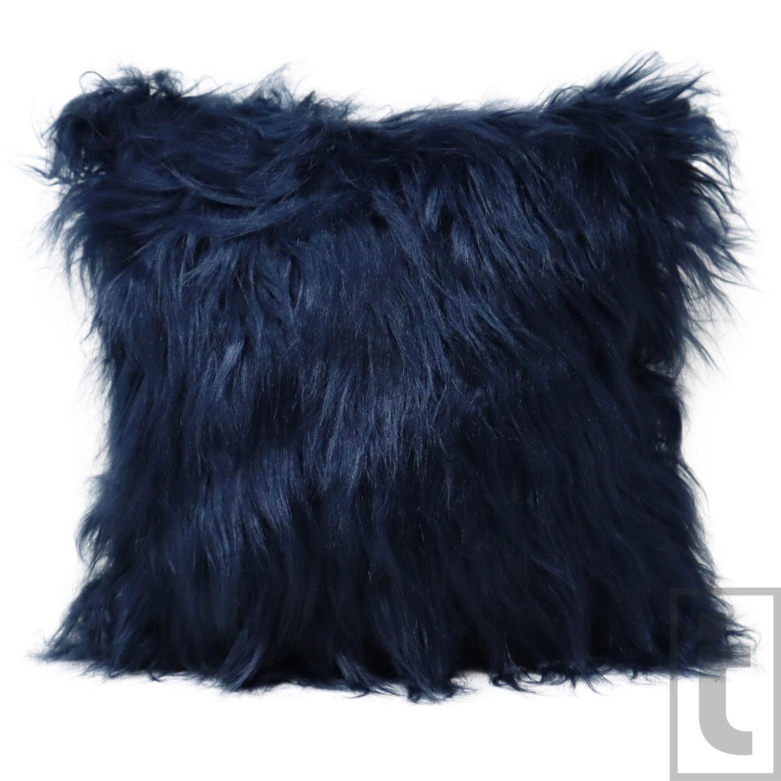 fluffy blue pillow