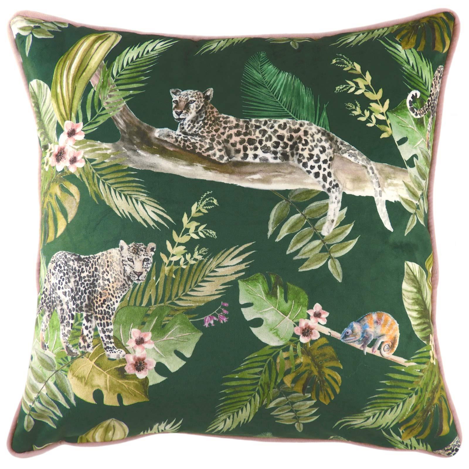 Jungle Animals Cushion Covers Velvet Cushion Cover 17" x 17" by Evans