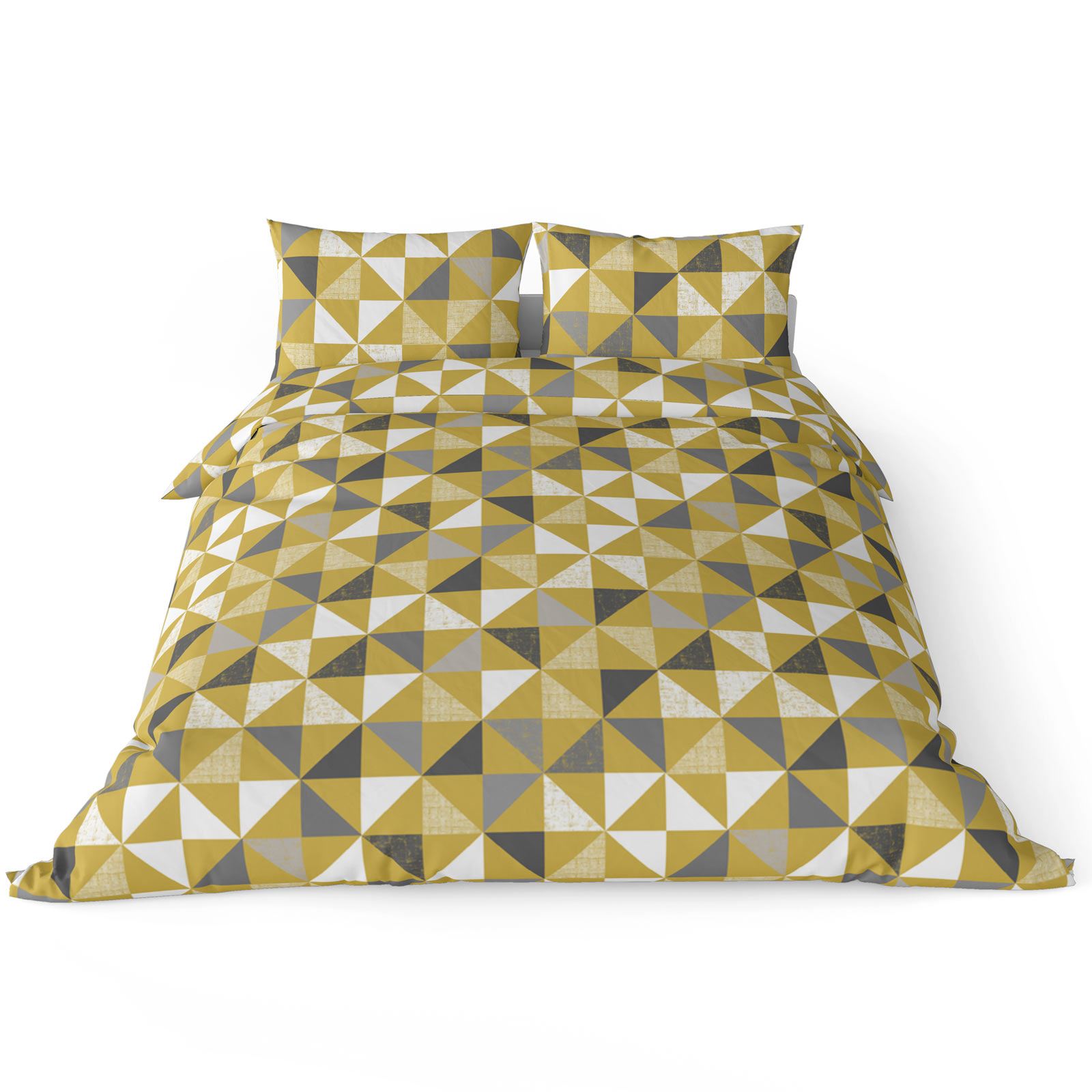 Gold Duvet Cover Mustard Yellow Printed / Jacquard Quilt Set Bedding
