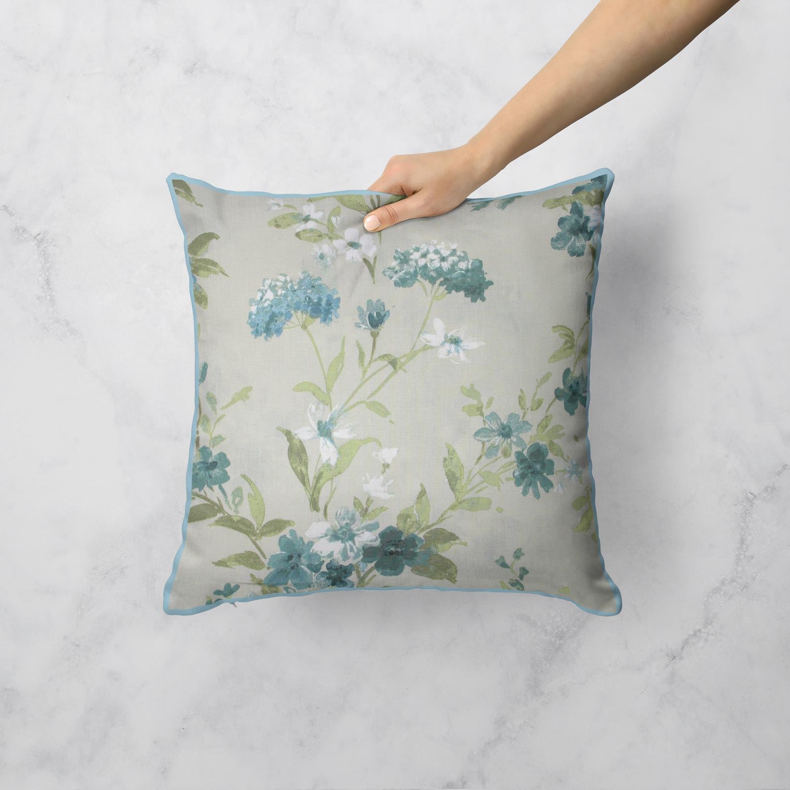 Blue Cushion Covers Duck Egg Denim 17" / 18" Cover 43cm / 45cm Cushions