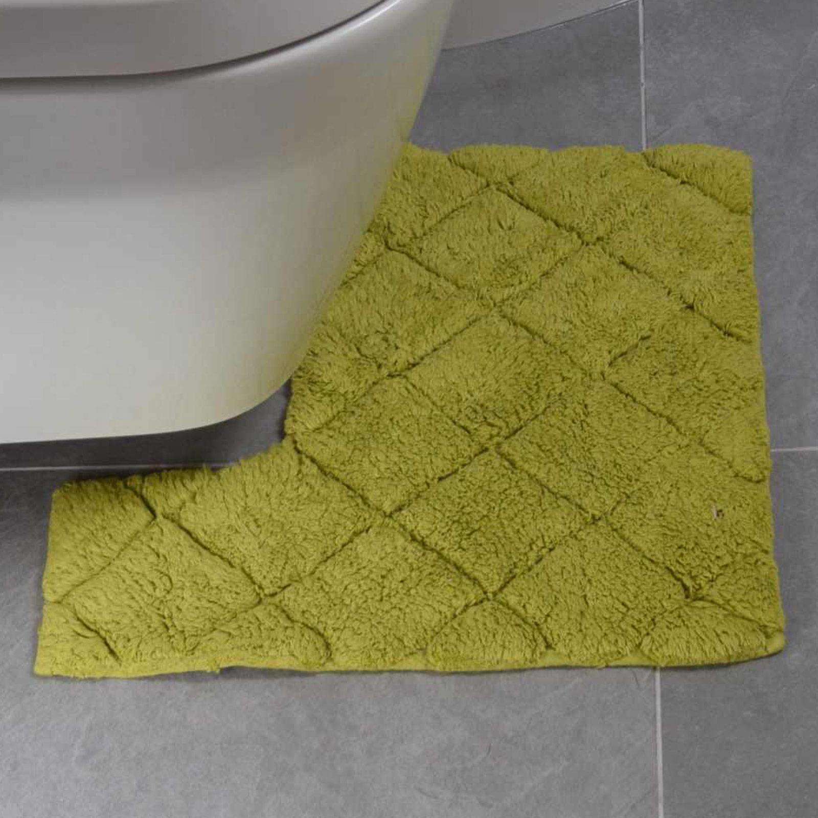 2 Piece Bath Mat Pedestal Set Diamond 100 Cotton Bath Toilet Bathroom