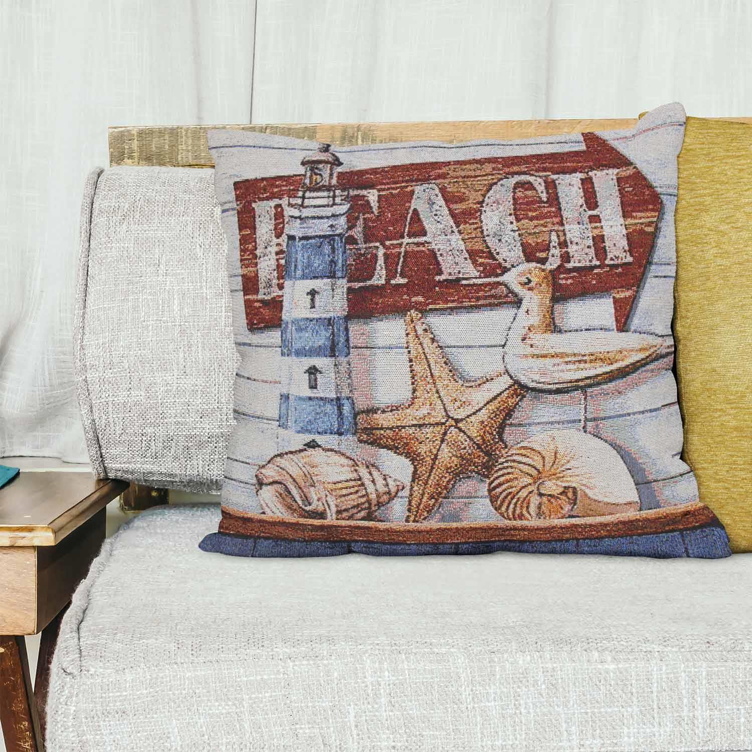 Tapestry Cushion Covers Seaside Beach Nautical Modern Throw Cushions 18