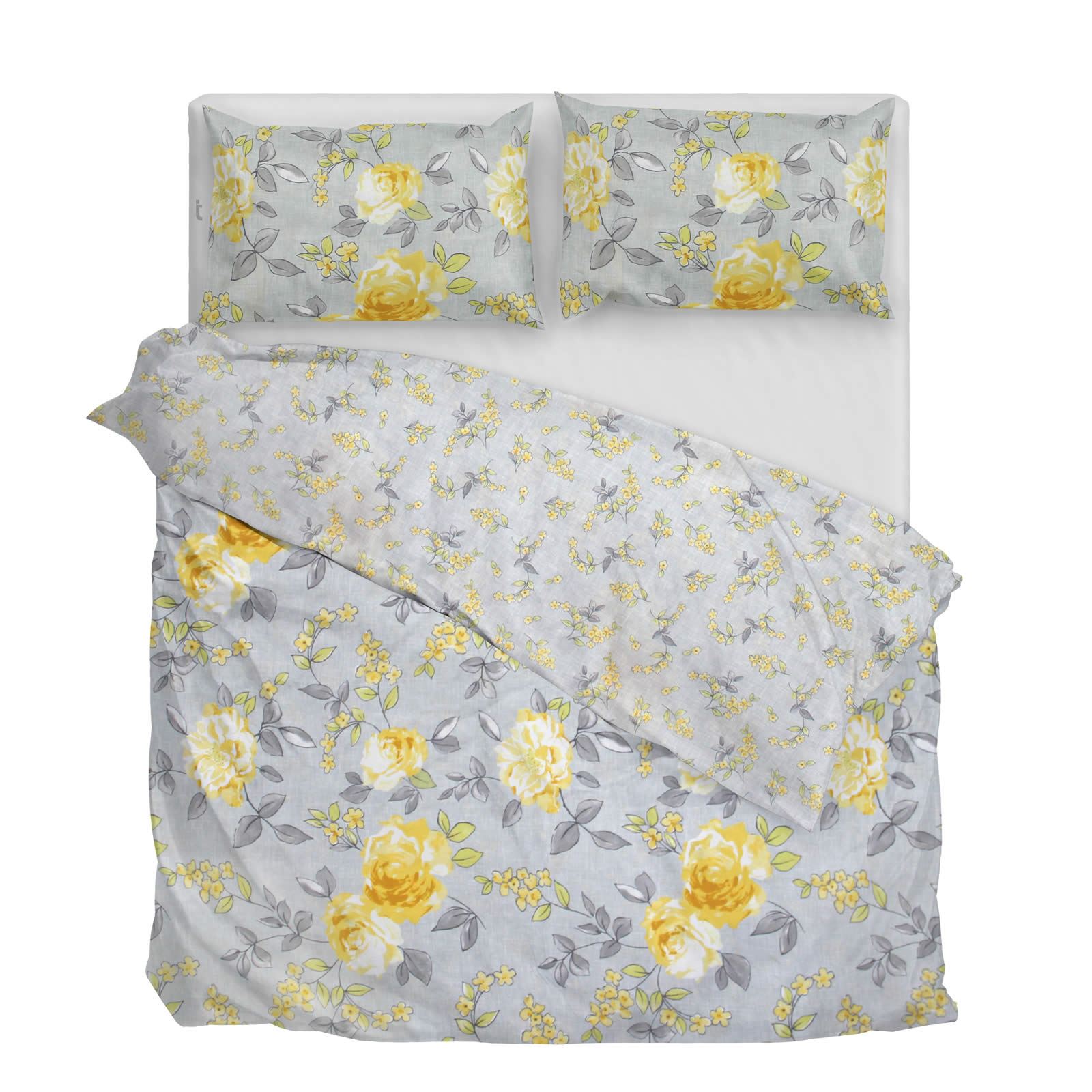 Yellow Ochre Mustard Duvet Cover Quilt Set Pillow Case Single Double