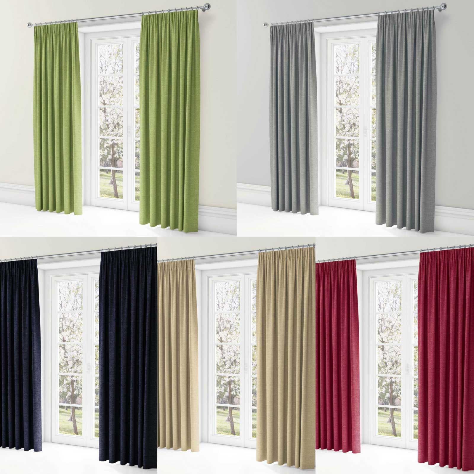 Harris Black Out Thermal Lined Tape Top Curtains Ready Made