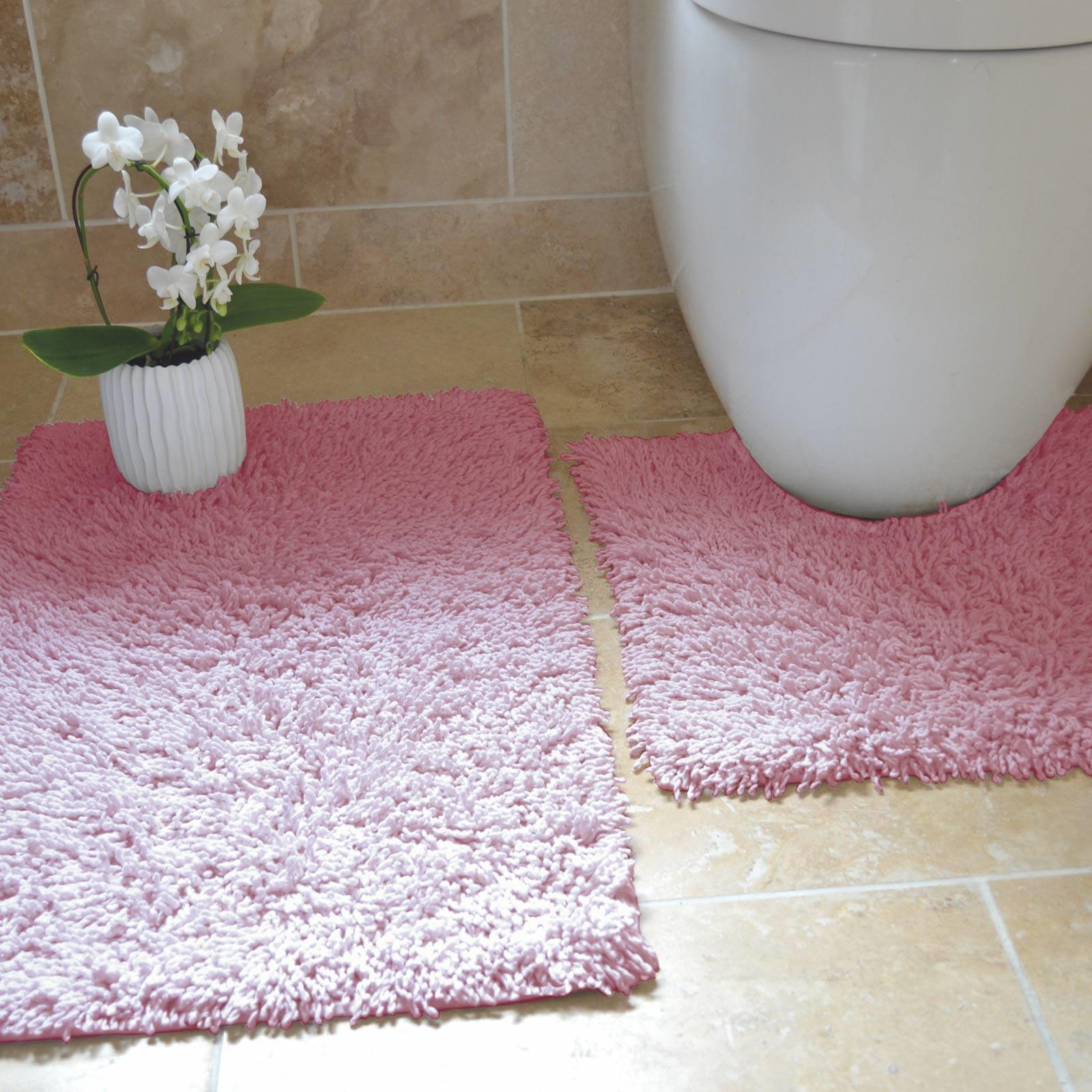 2 Piece Bath Mat Pedestal Set Tumble Twist 100 Cotton Bath Toilet
