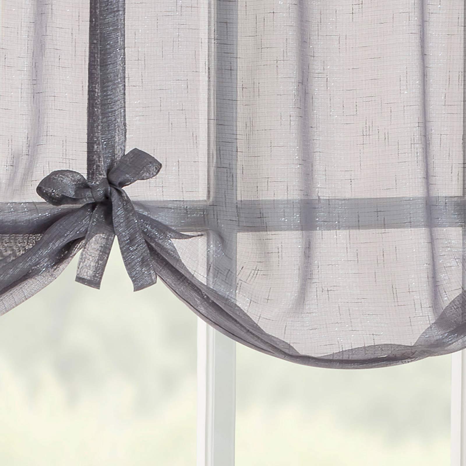 Jewelled Voile Tie Blind Sparkle Bling Crystal Voiles Sheer Panels