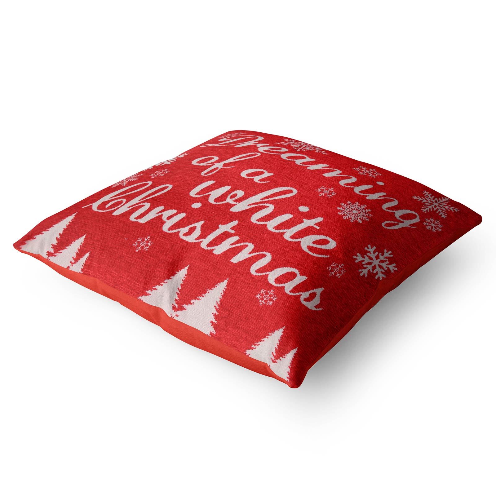 Christmas Cushion Cover Luxury Festive Xmas Chenille Tapestry Cushion