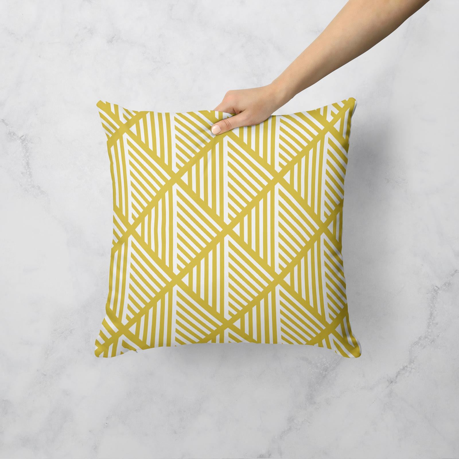 Ochre Mustard Yellow Grey Cushion Cover Collection 17" / 18" 43cm