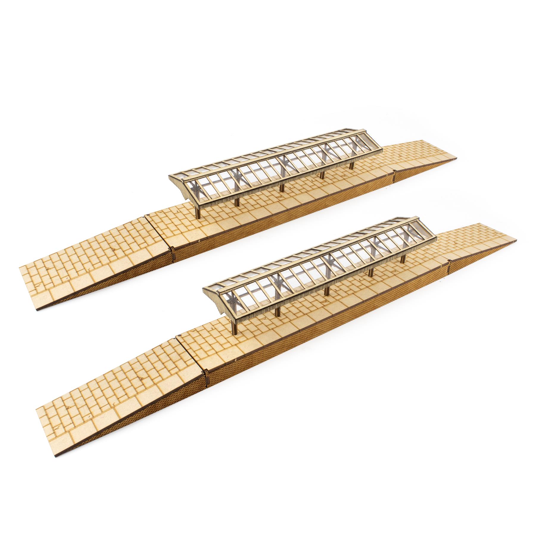 WWS Model Railway Station Platforms & Canopies –OO Gauge 1:76 MDF Building Track - Picture 17 of 47