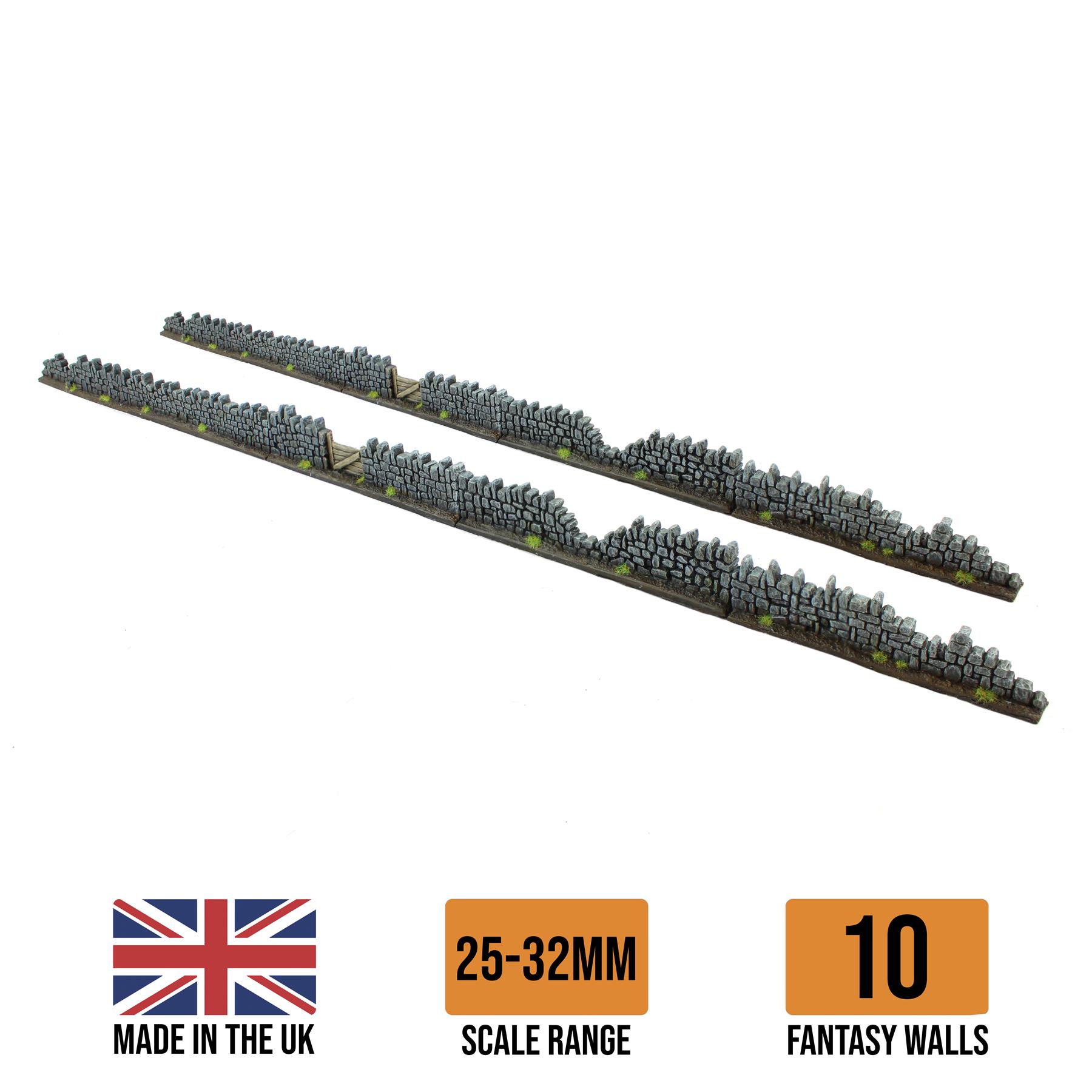 WWG Damaged Fantasy Resin Walls (Set of 5, 10 or 20) – Wargaming Tabletop - Picture 15 of 28