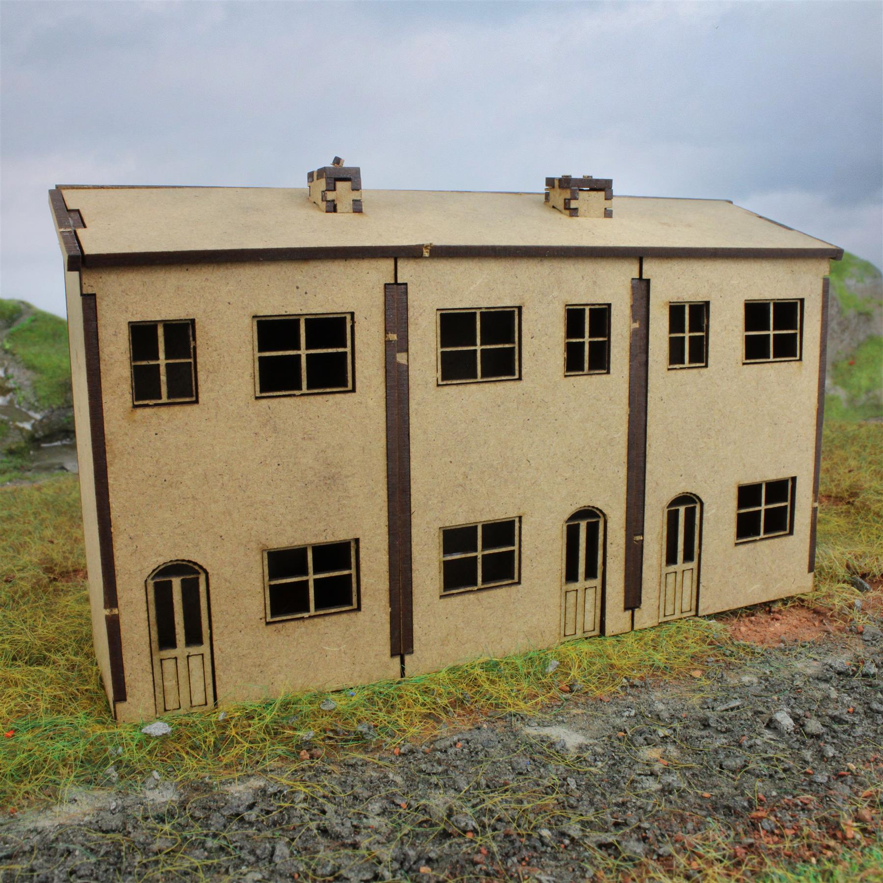 WWS Scratch Aid Building - Facciata di Casa Tripla - Modellismo Ferroviario - Photo 23/30