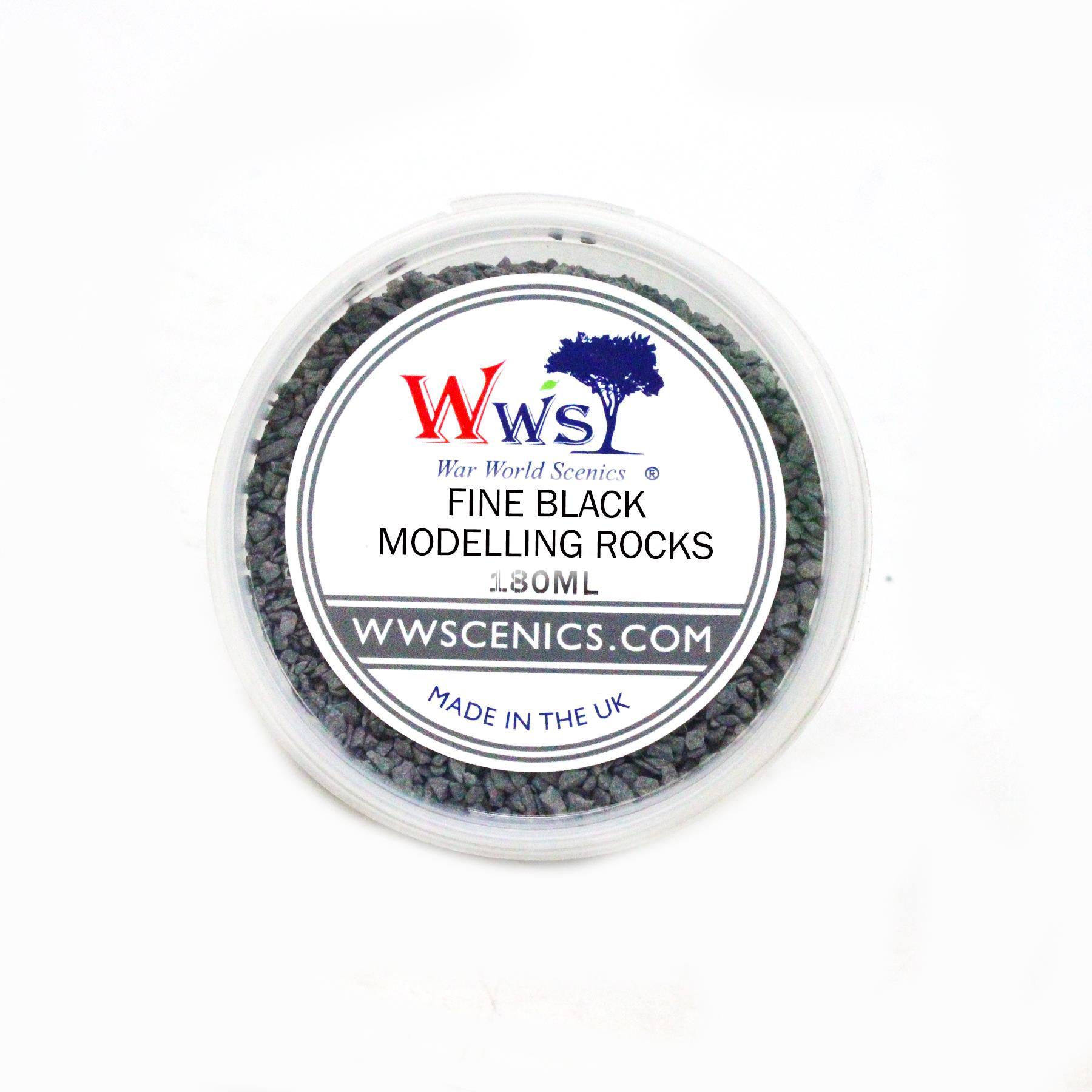 Fine Black Modelling Rocks 1-3mm | Wargame Scenery & Basing Material - Picture 10 of 27