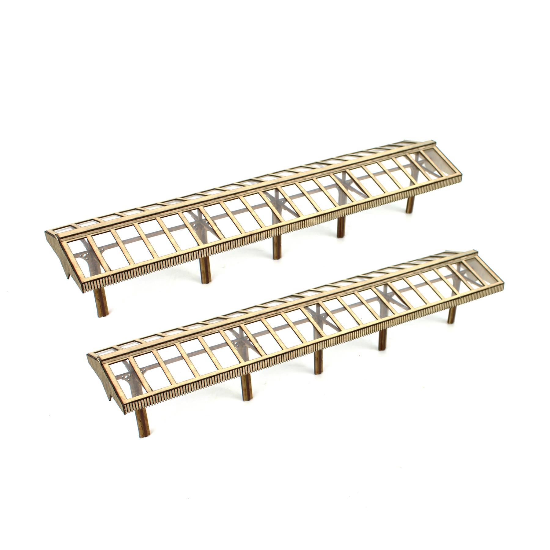 WWS Model Railway Station Platforms & Canopies –OO Gauge 1:76 MDF Building Track - Picture 9 of 47