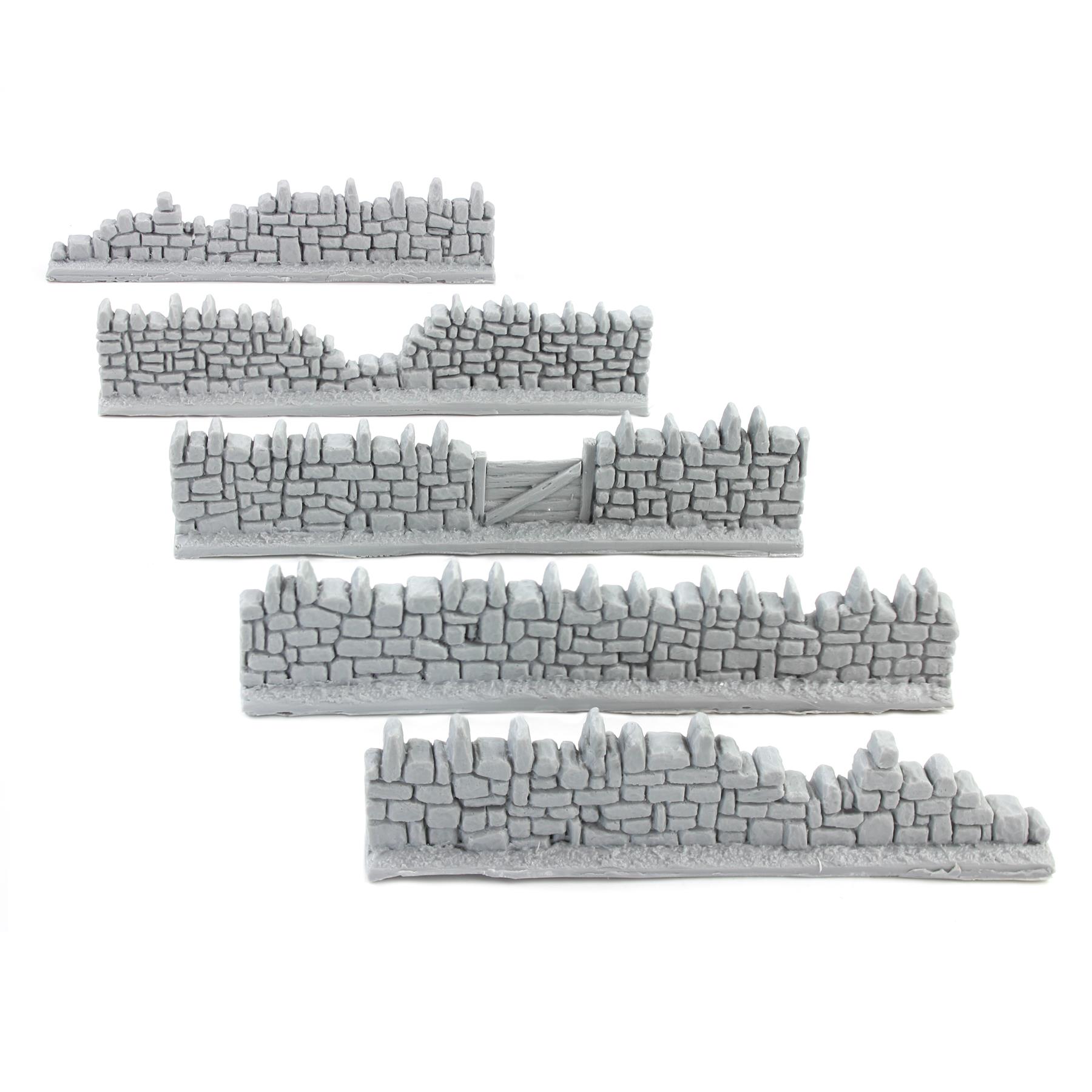 WWG Damaged Fantasy Resin Walls (Set of 5, 10 or 20) – Wargaming Tabletop - Picture 28 of 28