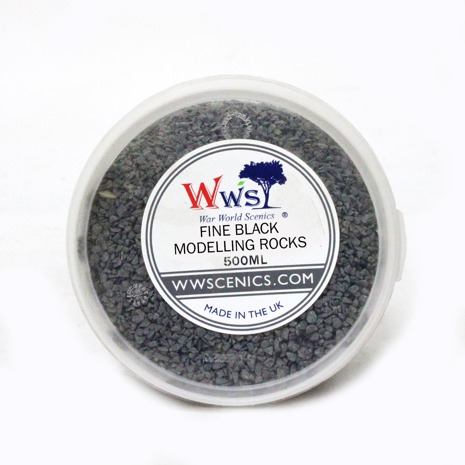 Fine Black Modelling Rocks 1-3mm | Wargame Scenery & Basing Material - Picture 24 of 27