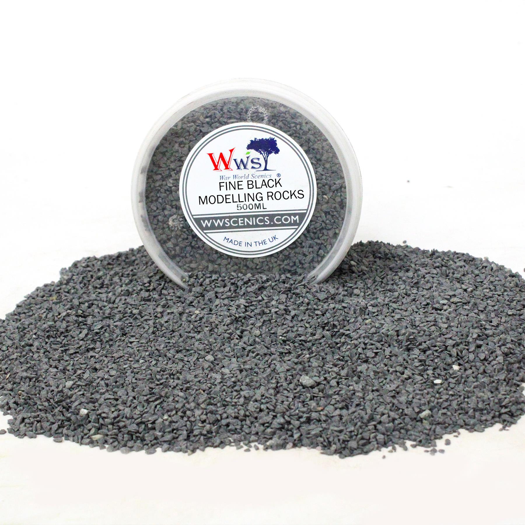Fine Black Modelling Rocks 1-3mm | Wargame Scenery & Basing Material - Picture 23 of 27