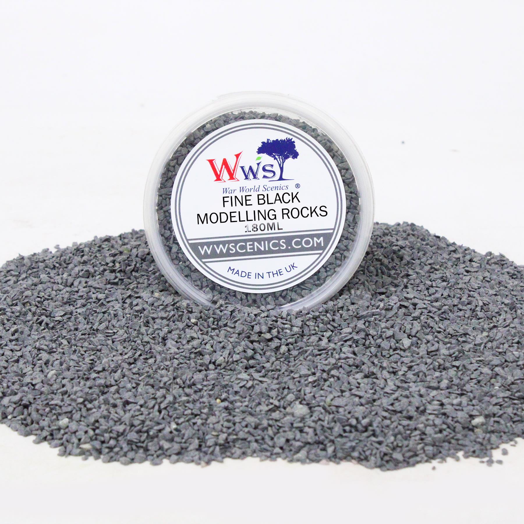 Fine Black Modelling Rocks 1-3mm | Wargame Scenery & Basing Material - Picture 9 of 27