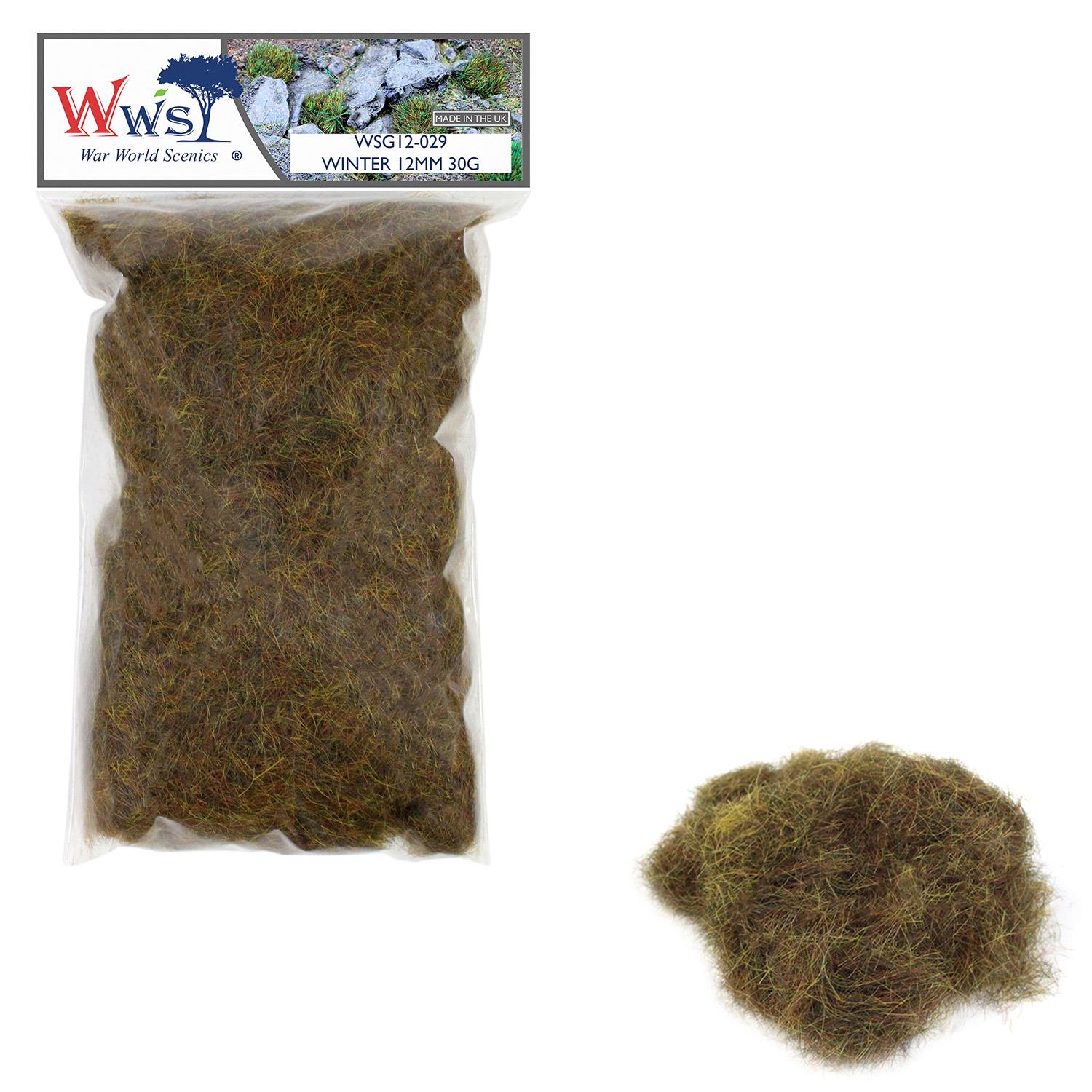 WWS | 12mm Winter Static Grass | CHOOSE SIZE |  Model Scenery Material